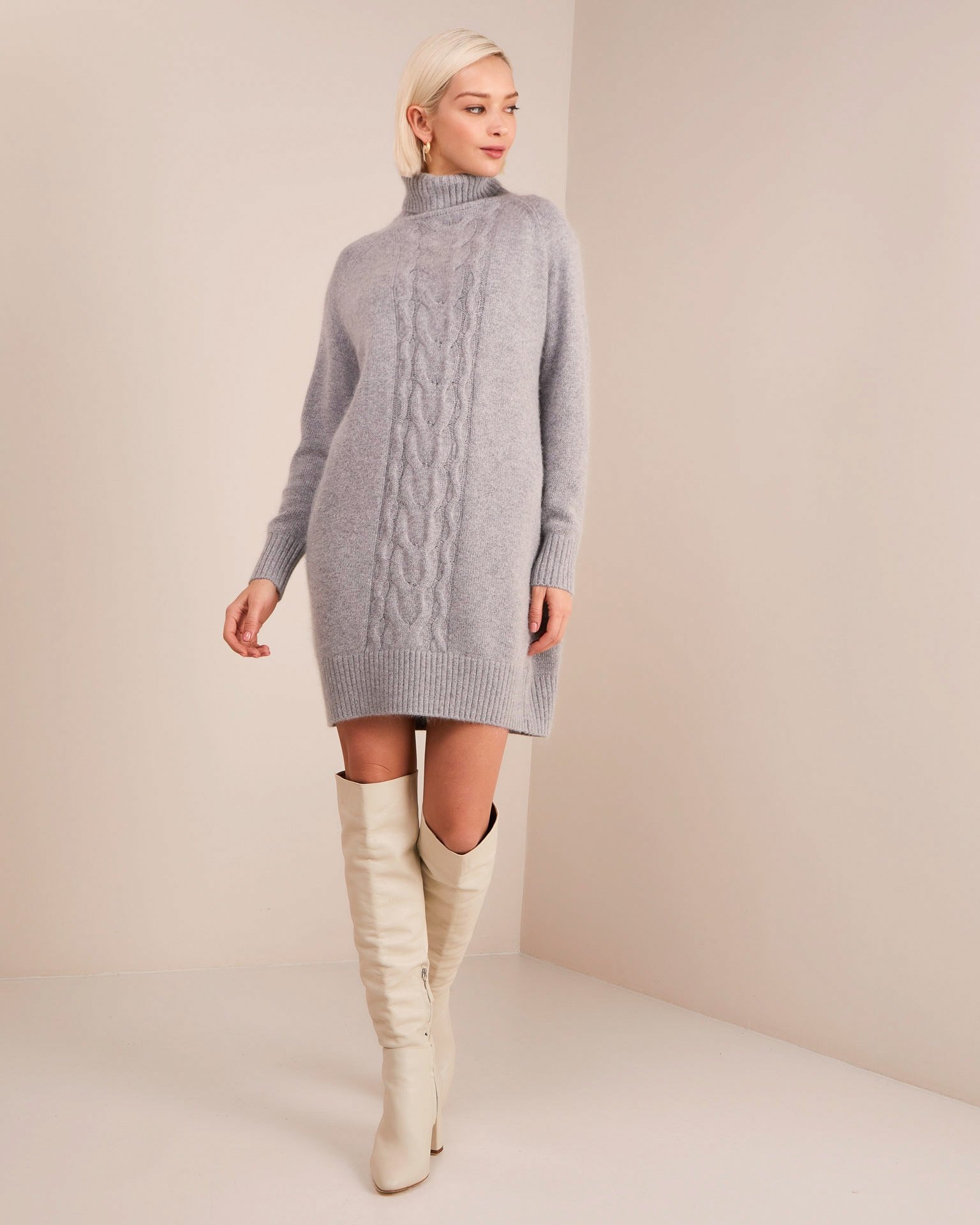 Knit sweater dress, Grey — photo 4