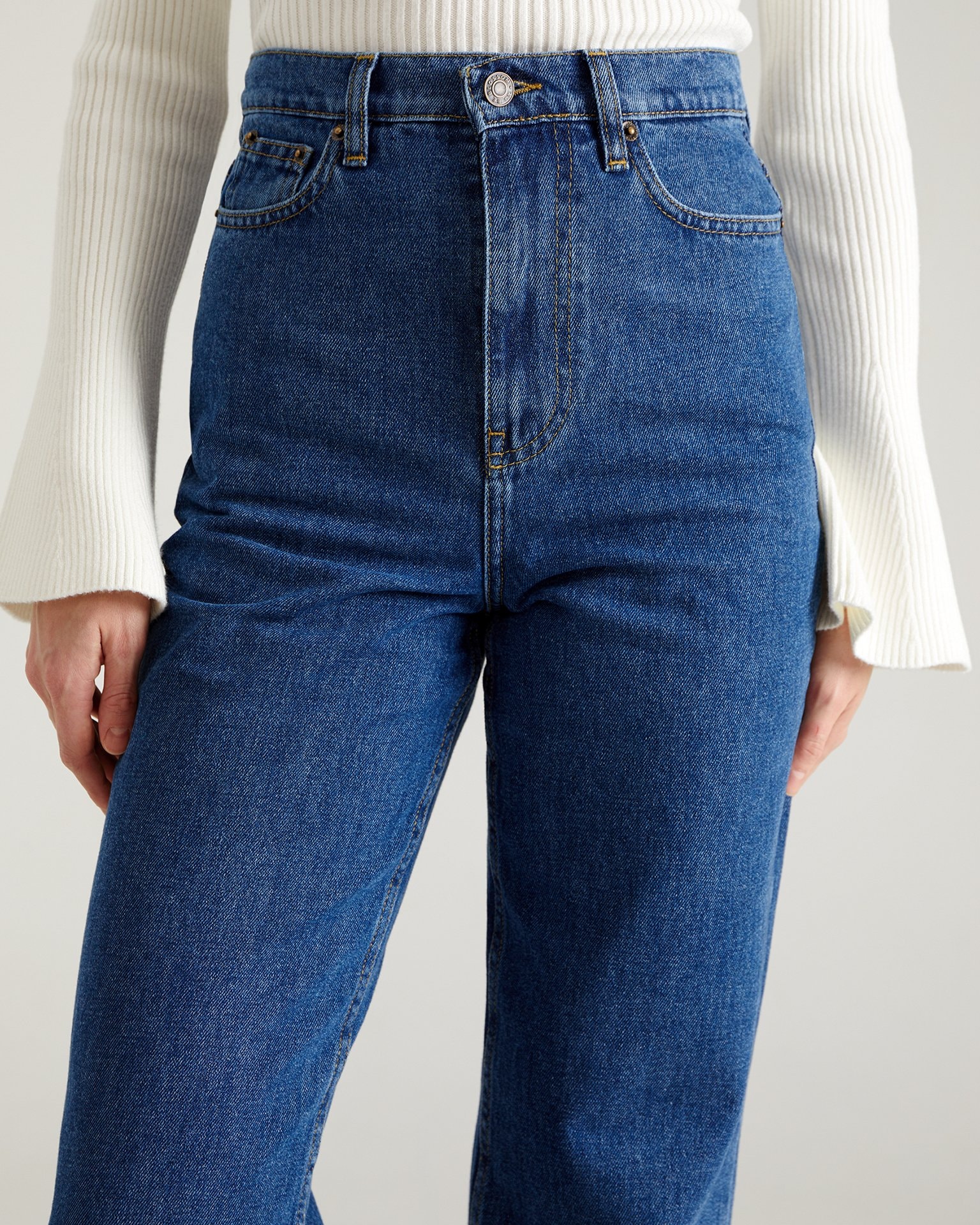 Straight-leg jeans in blue, Blue — photo 7