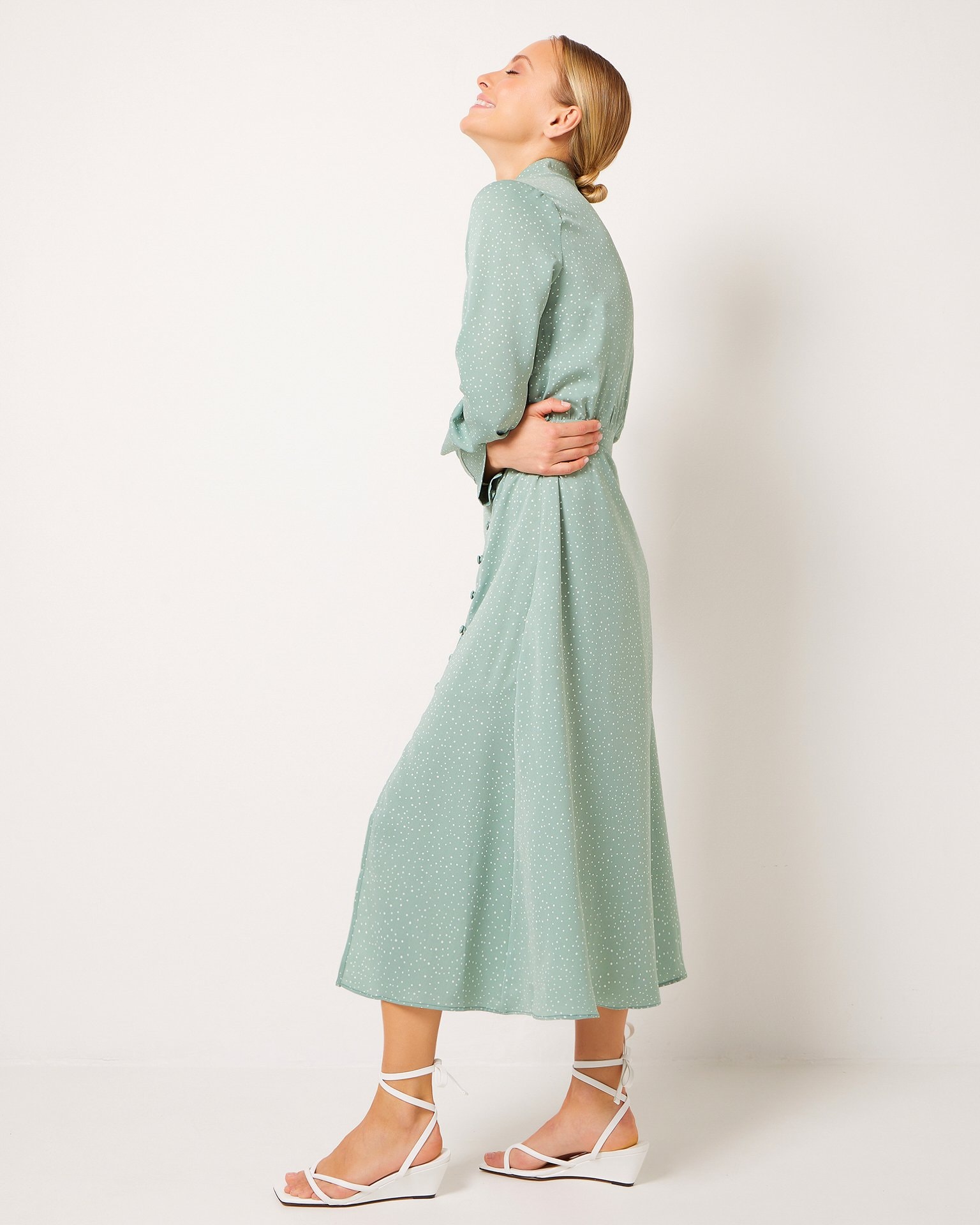 Wrap dress, Light Green — photo 2