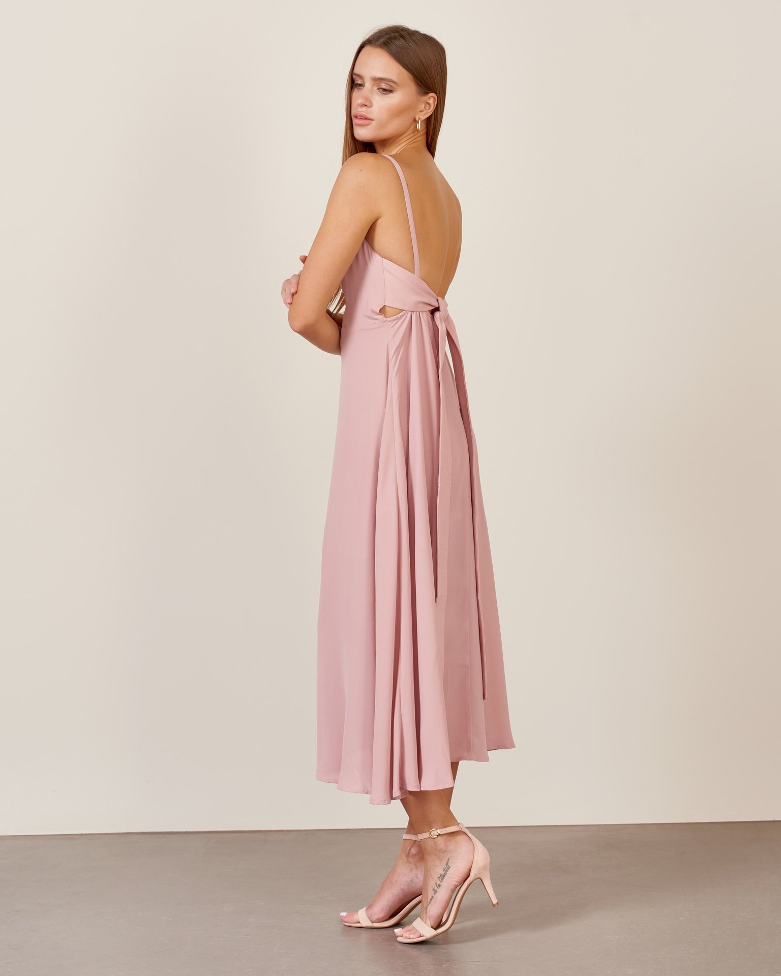 Nude-coloured dress, Pink — photo 5