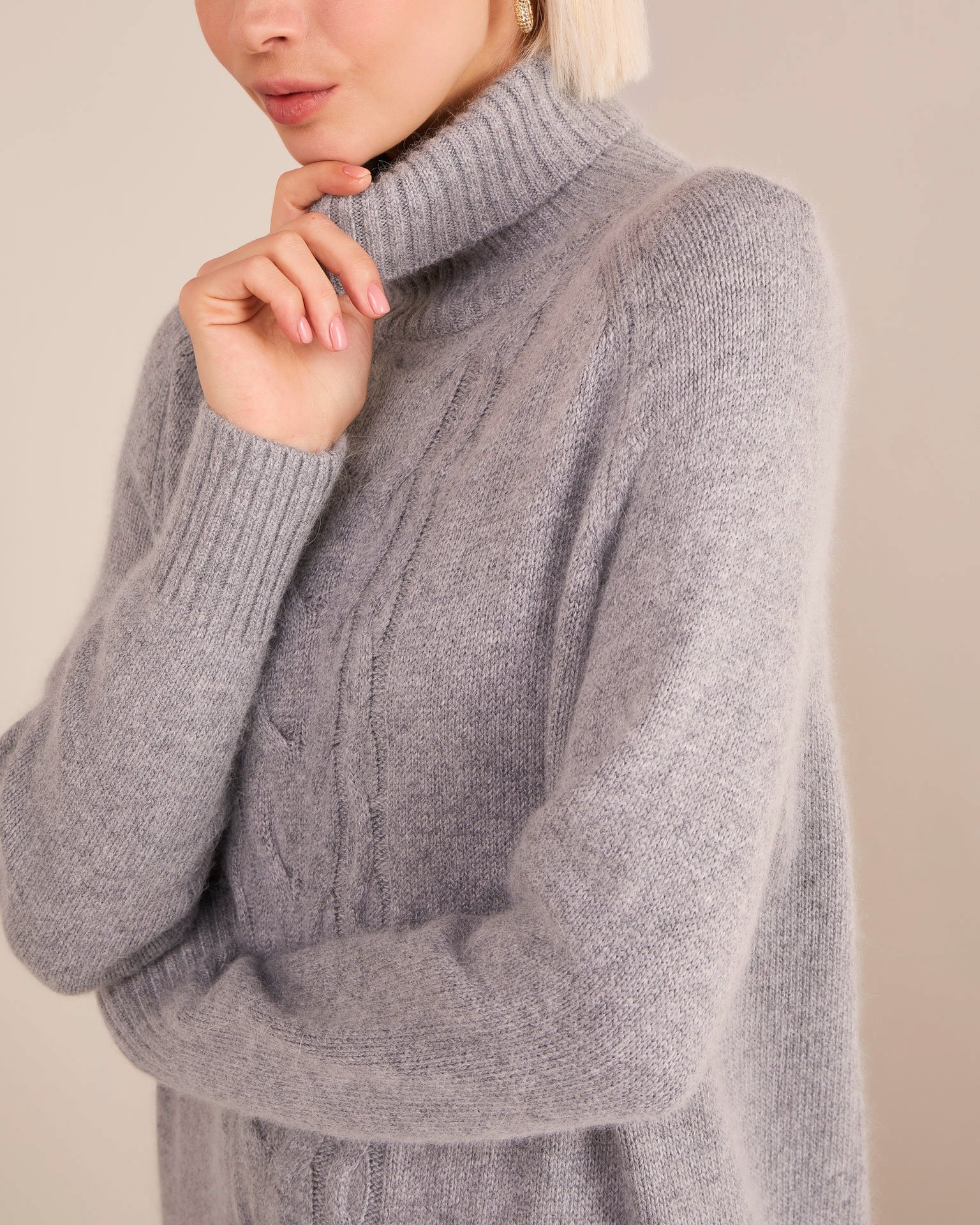 Knit sweater dress, Grey — photo 5