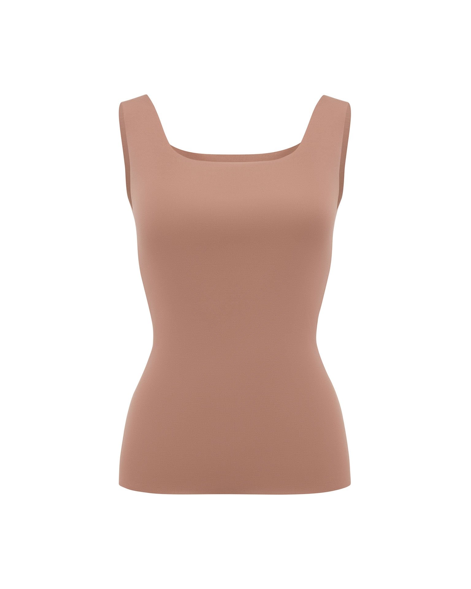 Top with wide straps, Brown — photo 6