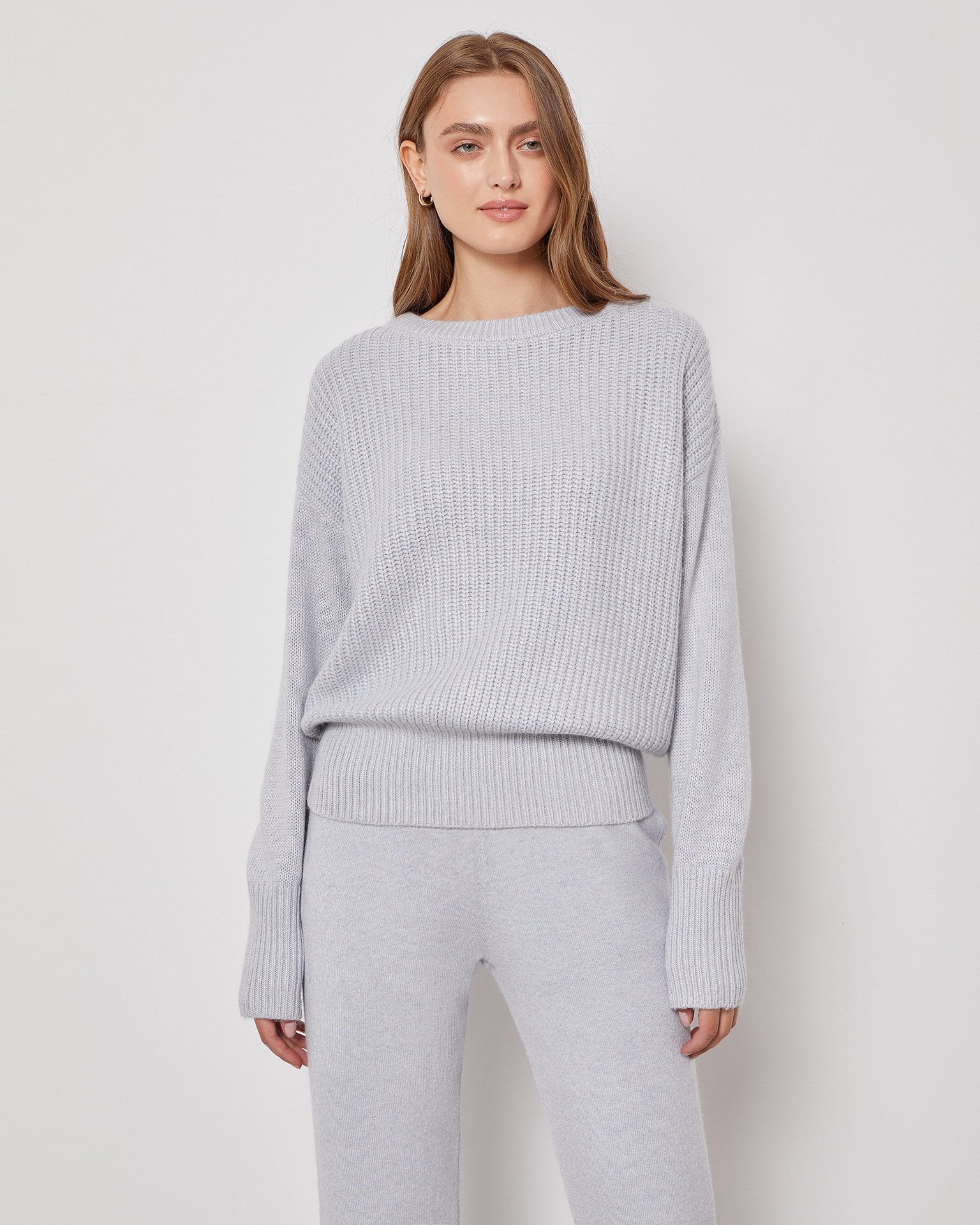 Oversized Knitted Suit, Blue — photo 3