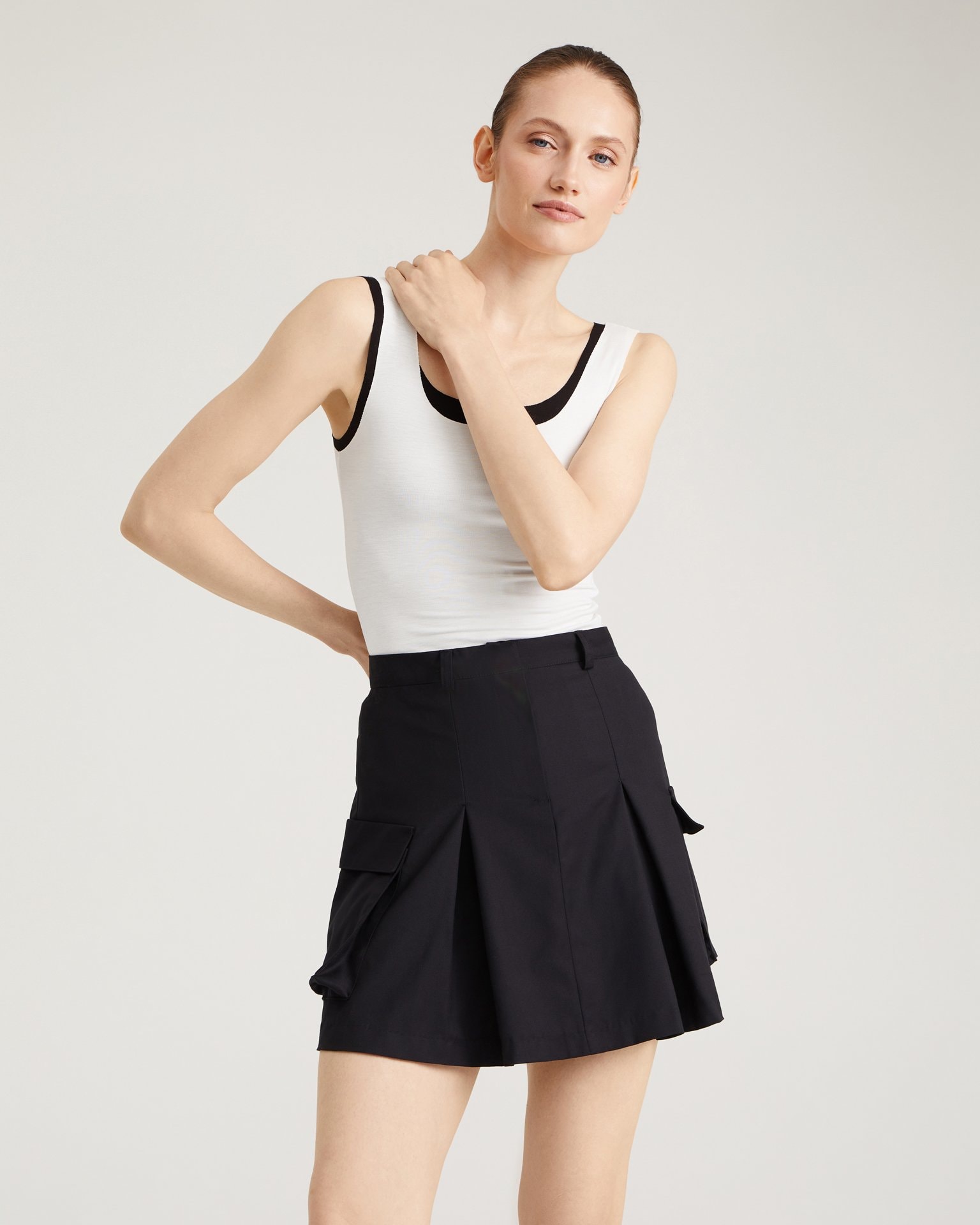 Skirt with Pockets, Black — photo 2