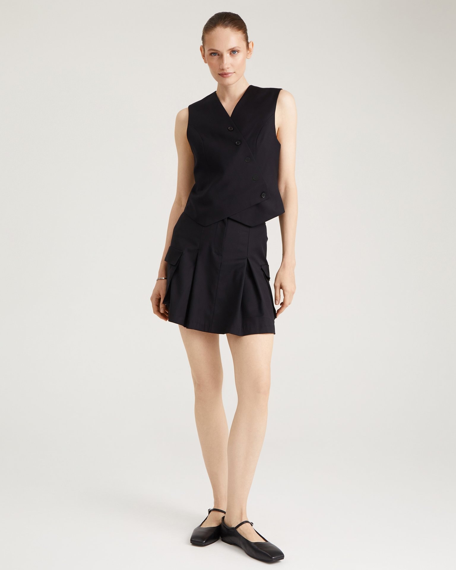 Skirt with Pockets, Black — photo 6