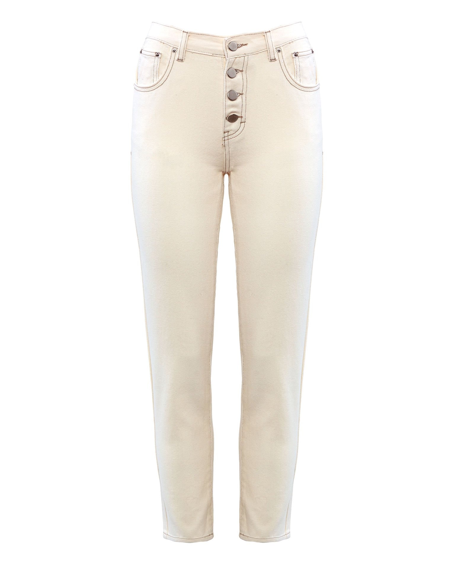 Cream-coloured jeans, Milky — photo 6