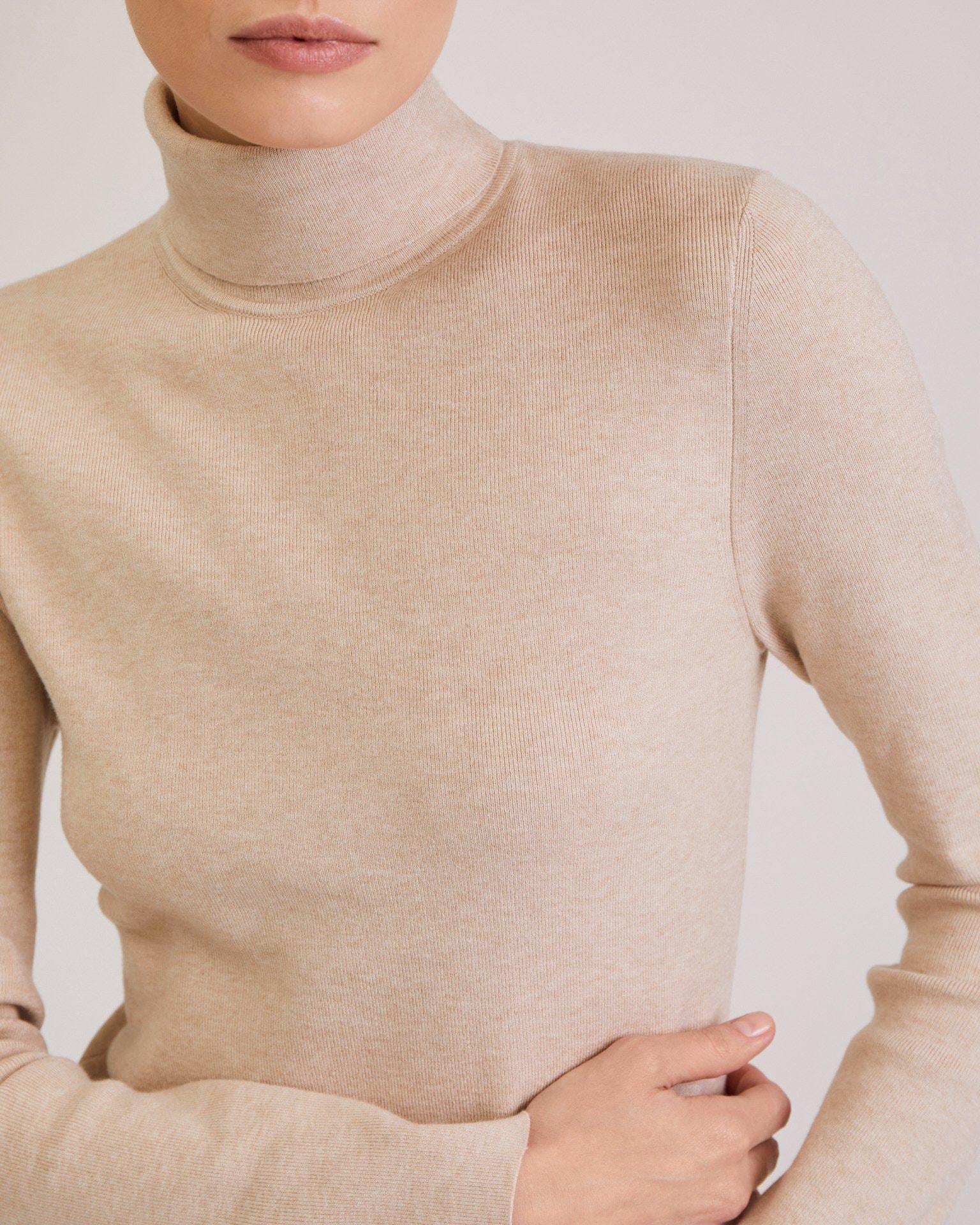 Essential knit dress, Beige. — photo 5