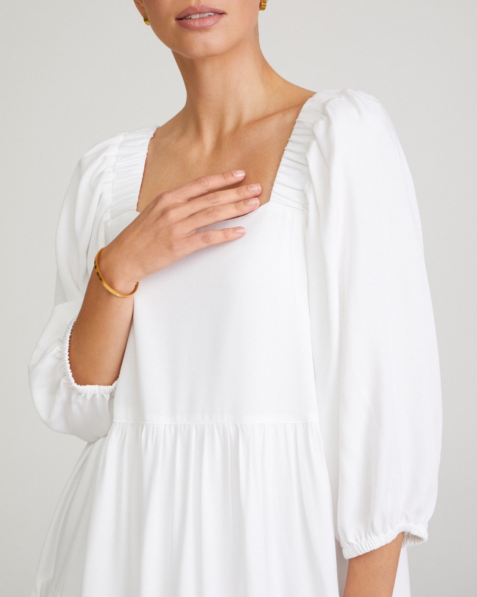 Relaxed-fit dress, White — photo 6