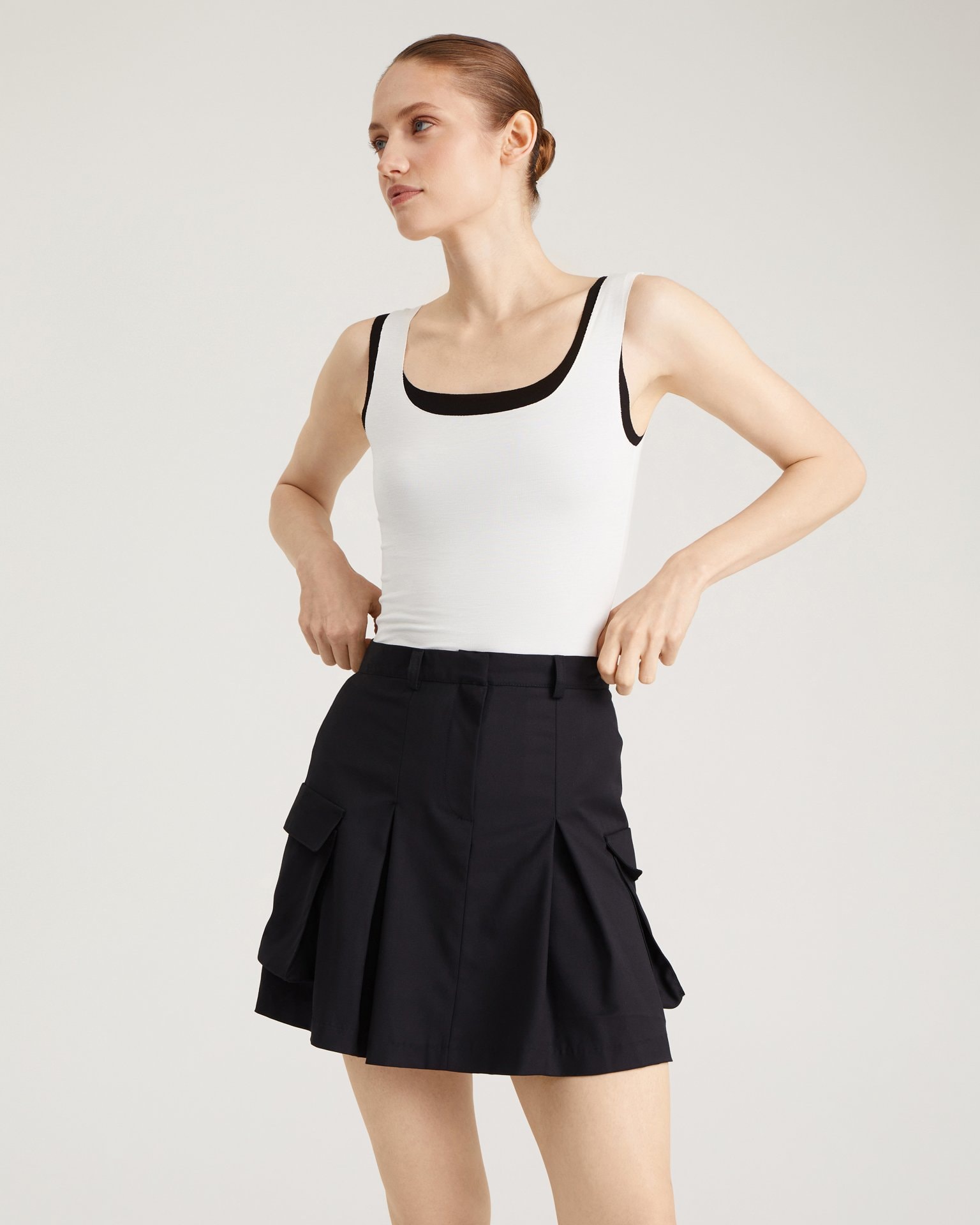 Skirt with Pockets, Black — photo 5