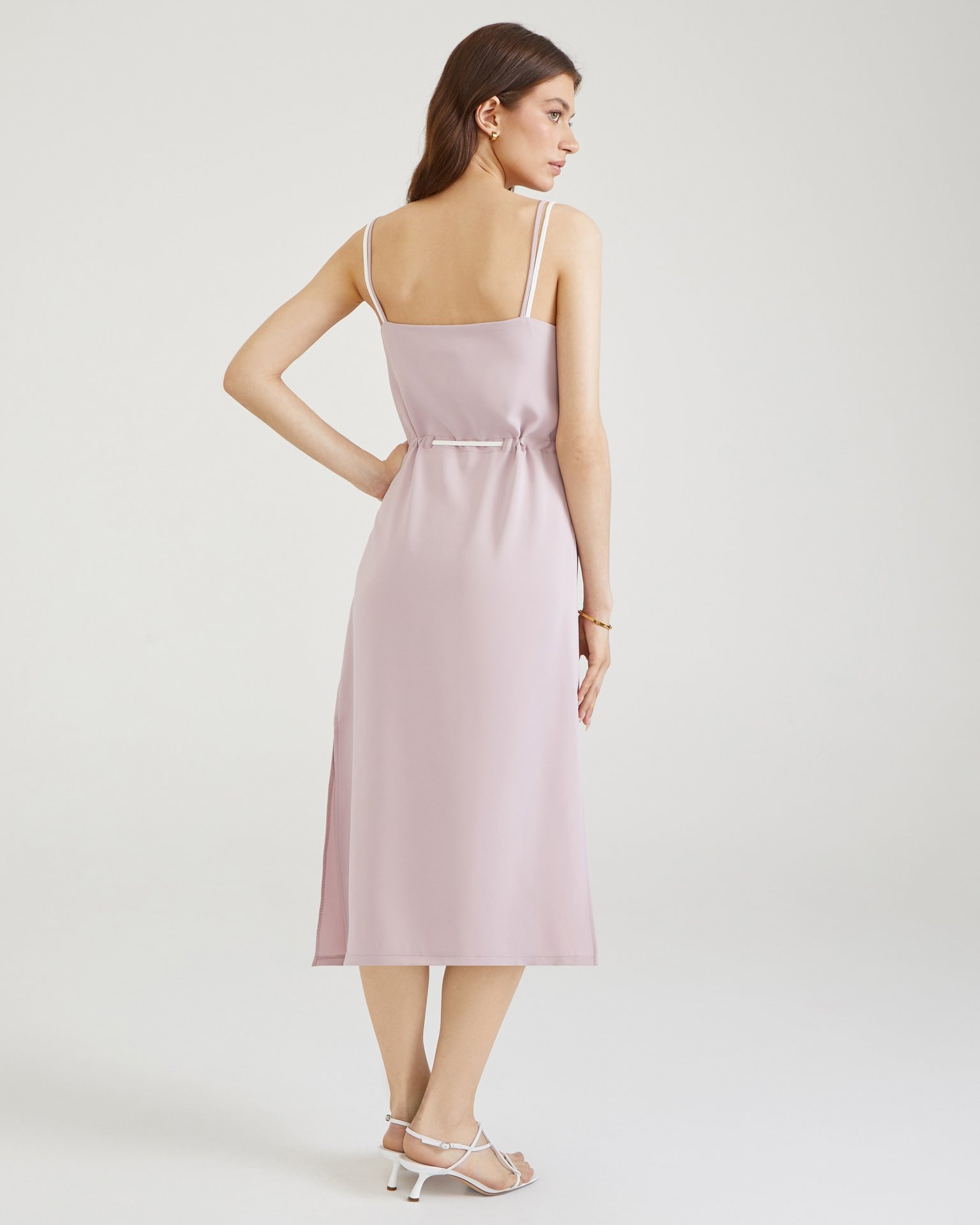 Dress with Double Straps, Dusty pink — photo 3