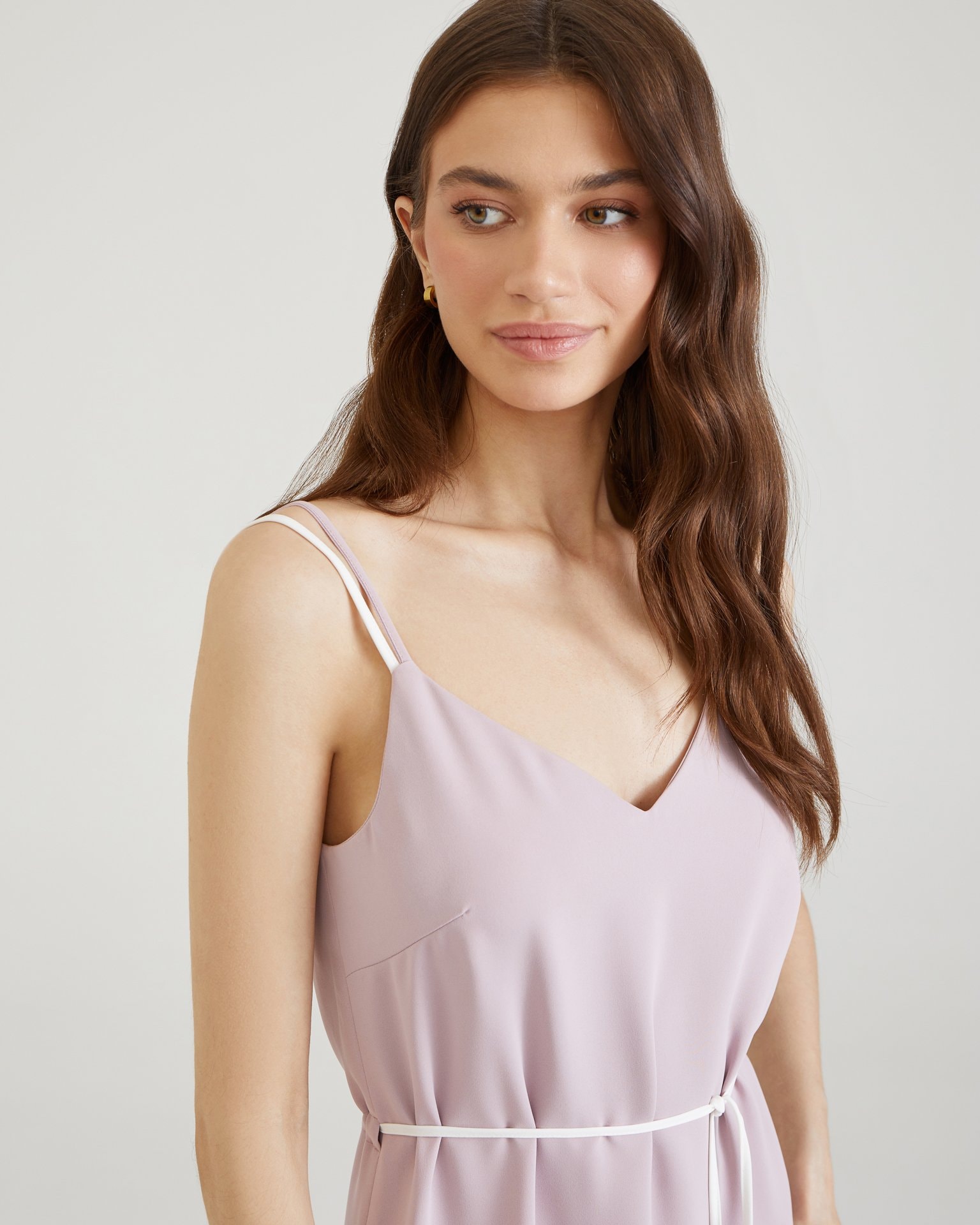 Dress with Double Straps, Dusty pink — photo 4