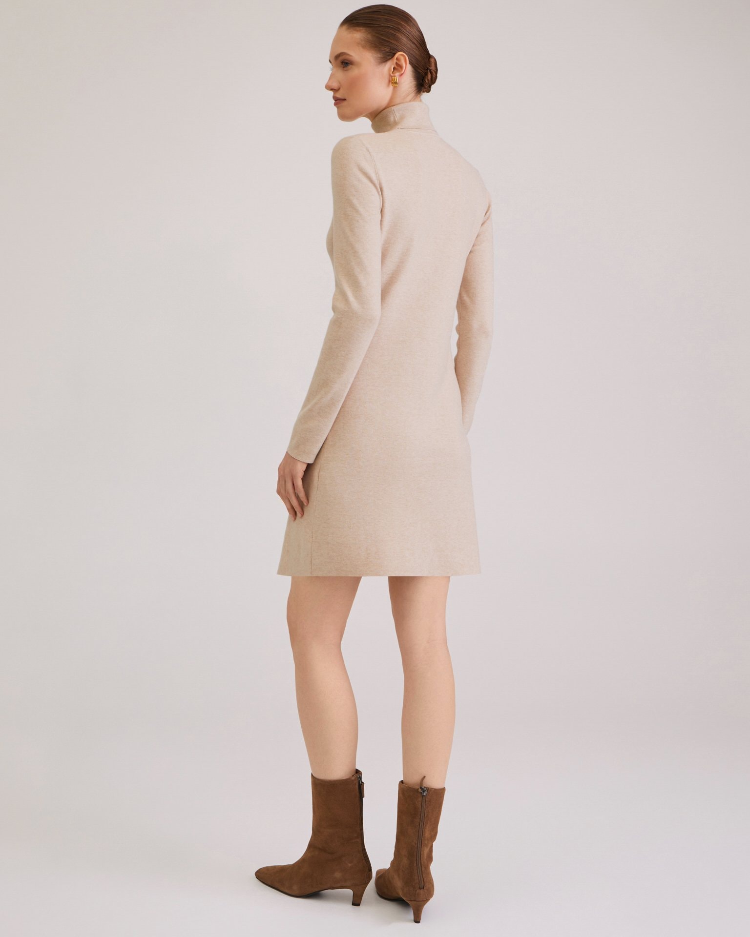 Essential knit dress, Beige. — photo 3