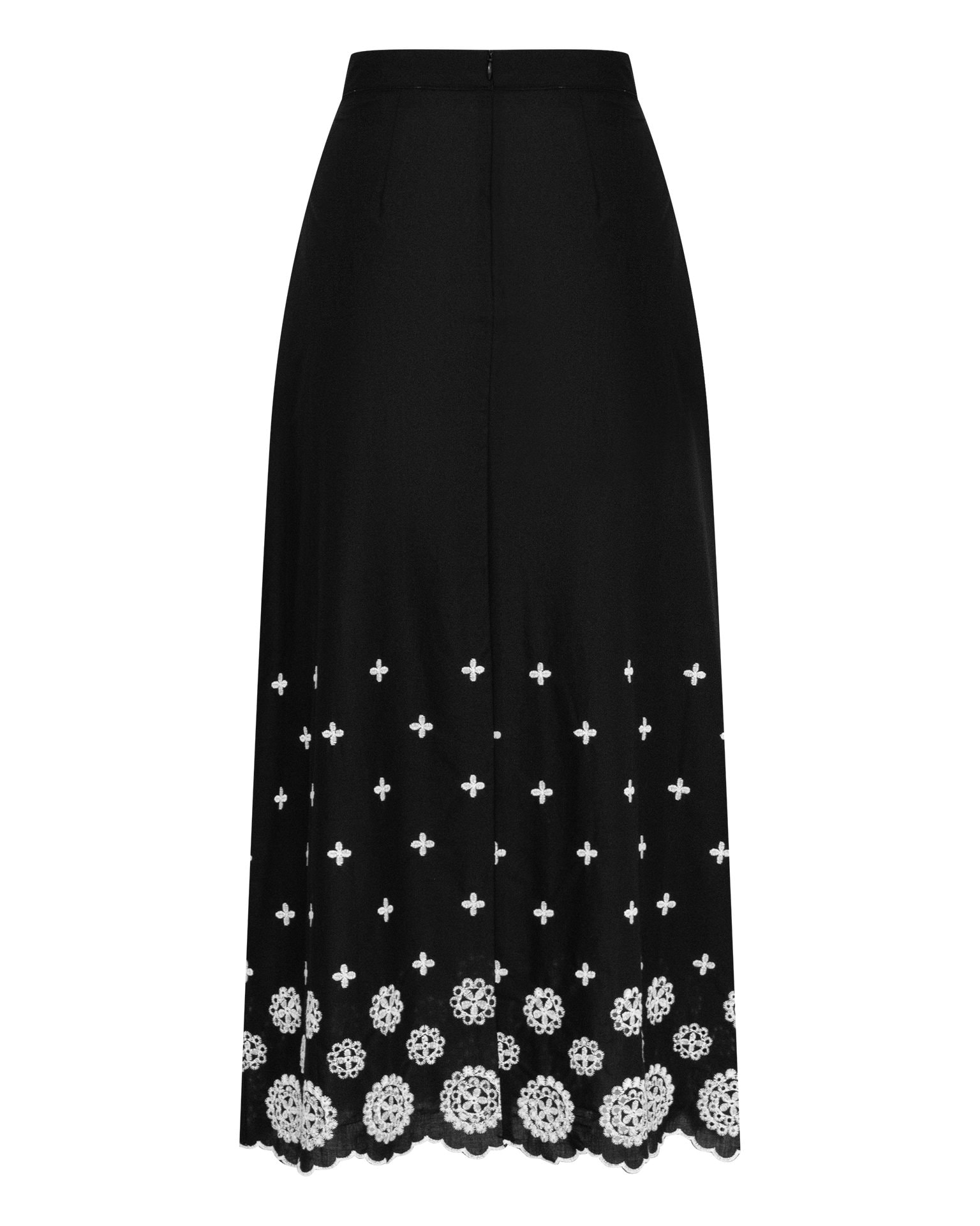 Skirt with embroidery, Black — photo 8
