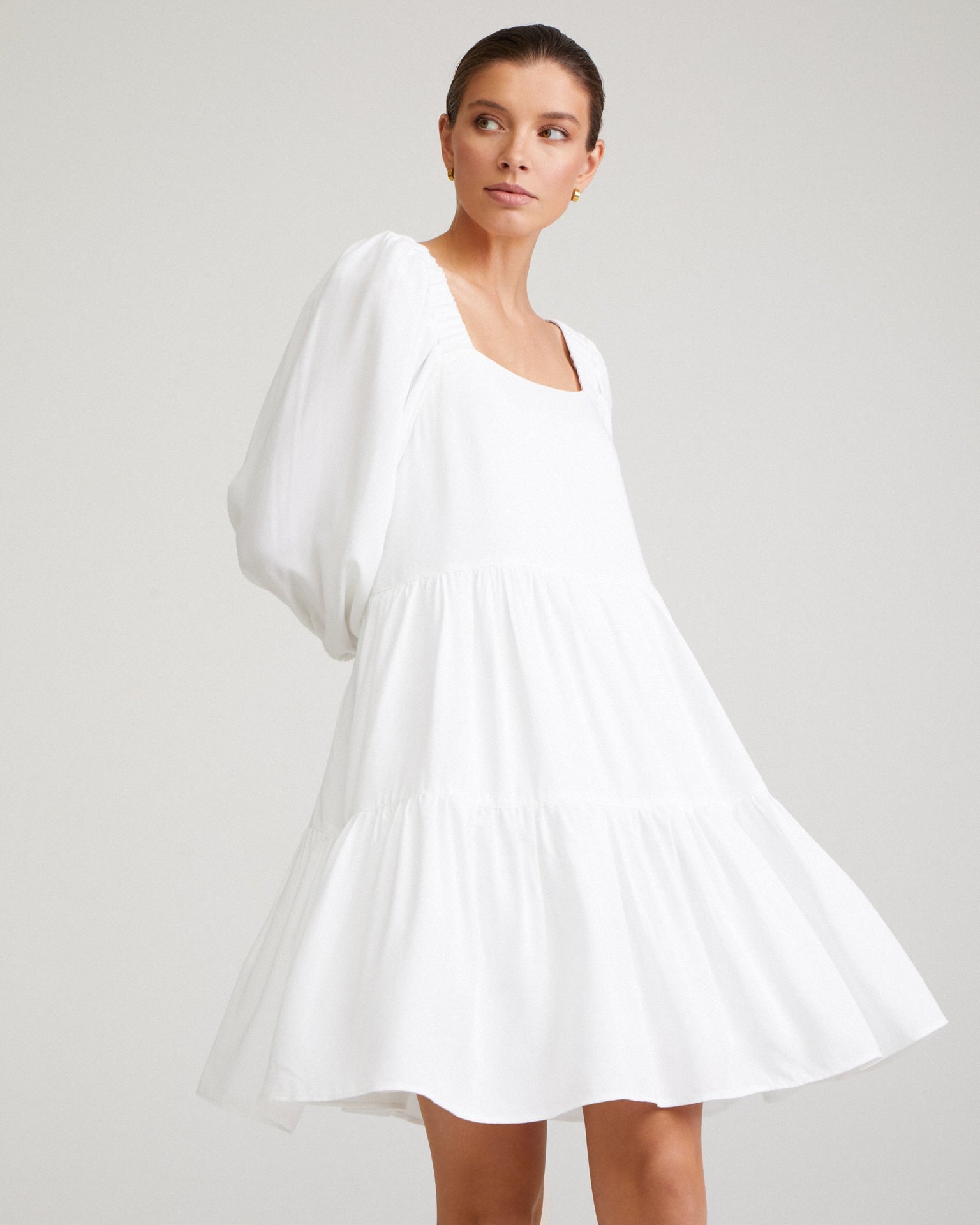 Relaxed-fit dress, White