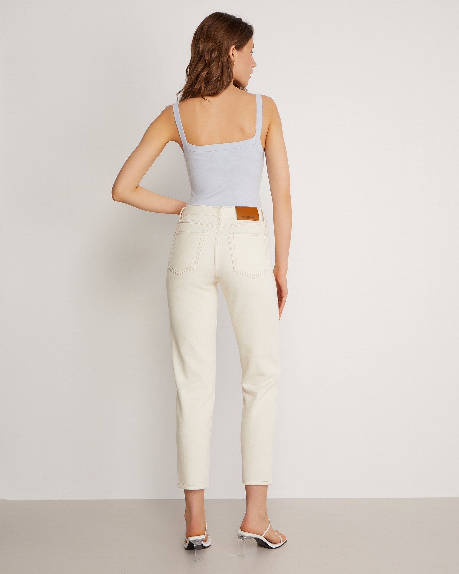Cream-coloured jeans, Milky — photo 3