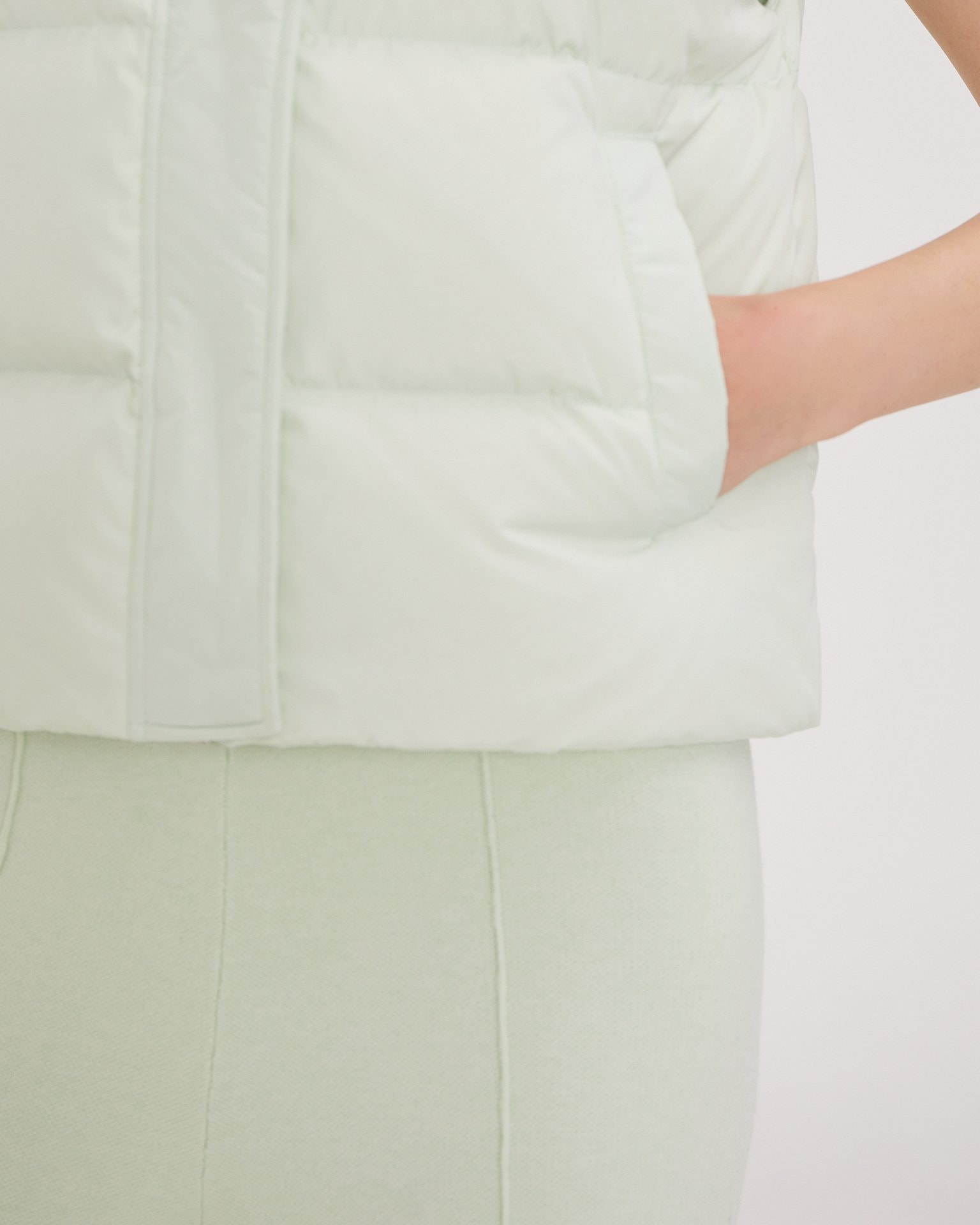 Zip-up vest, Mint — photo 7