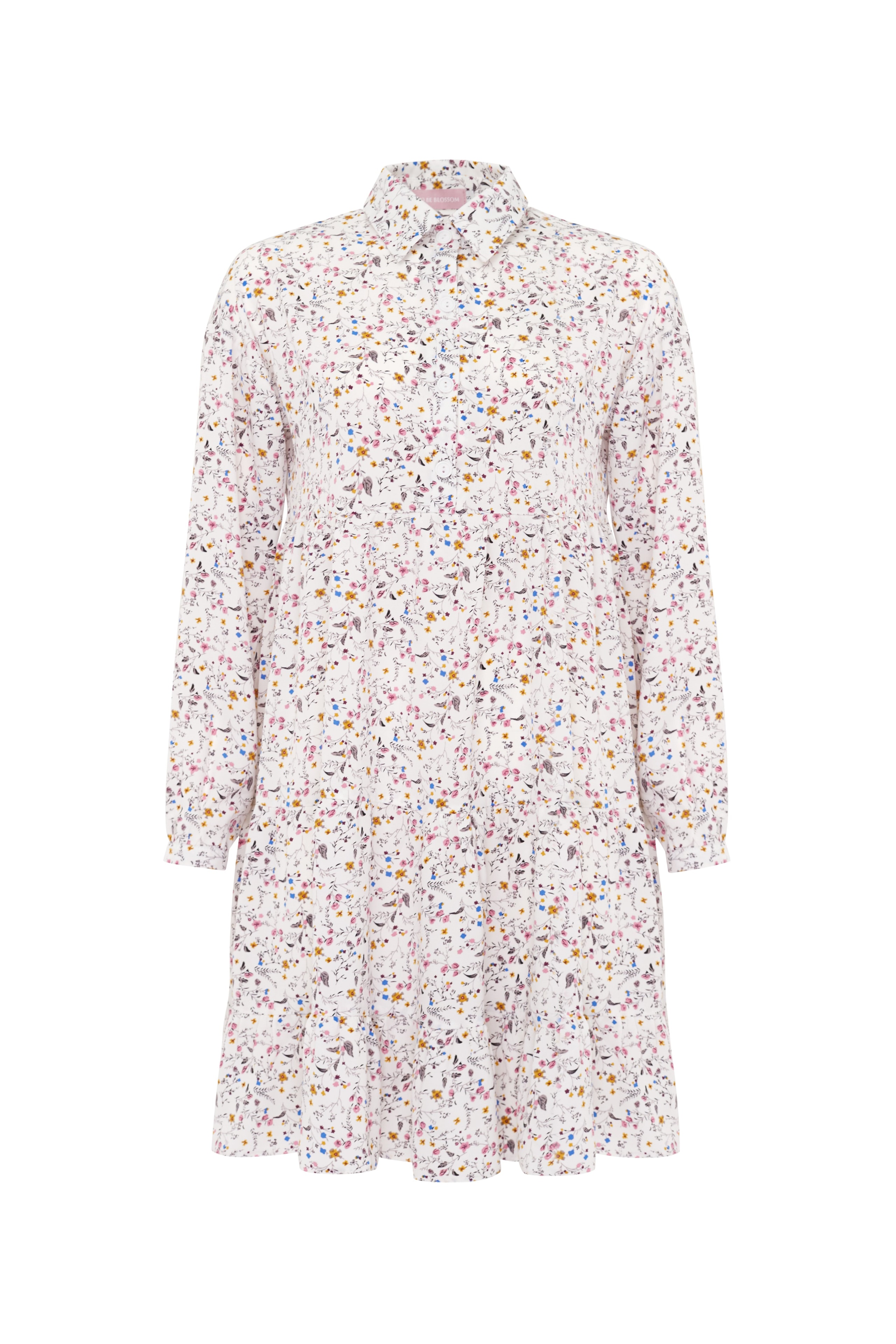 Mini dress in viscose, White