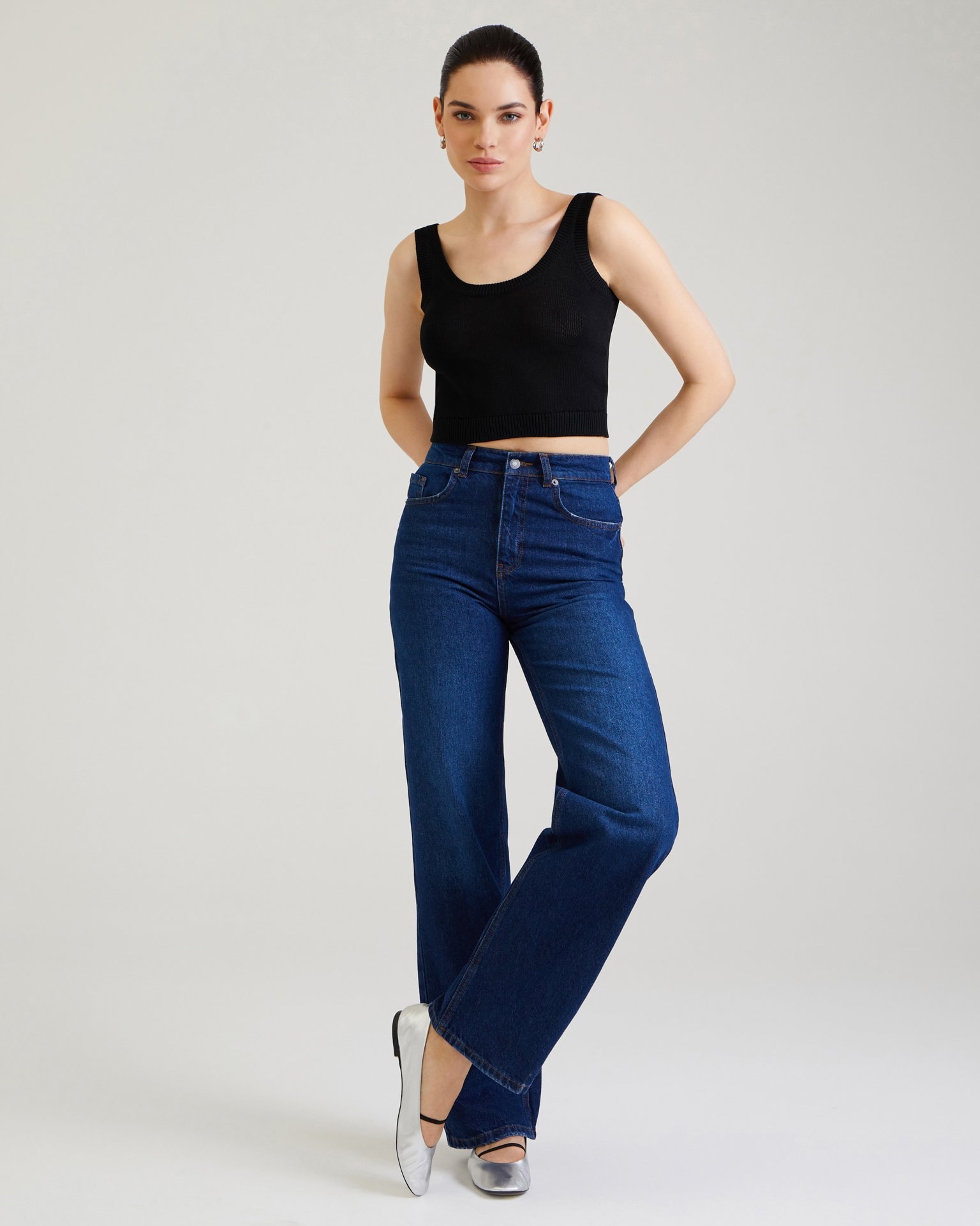 Navy blue jeans, Blue — photo 2