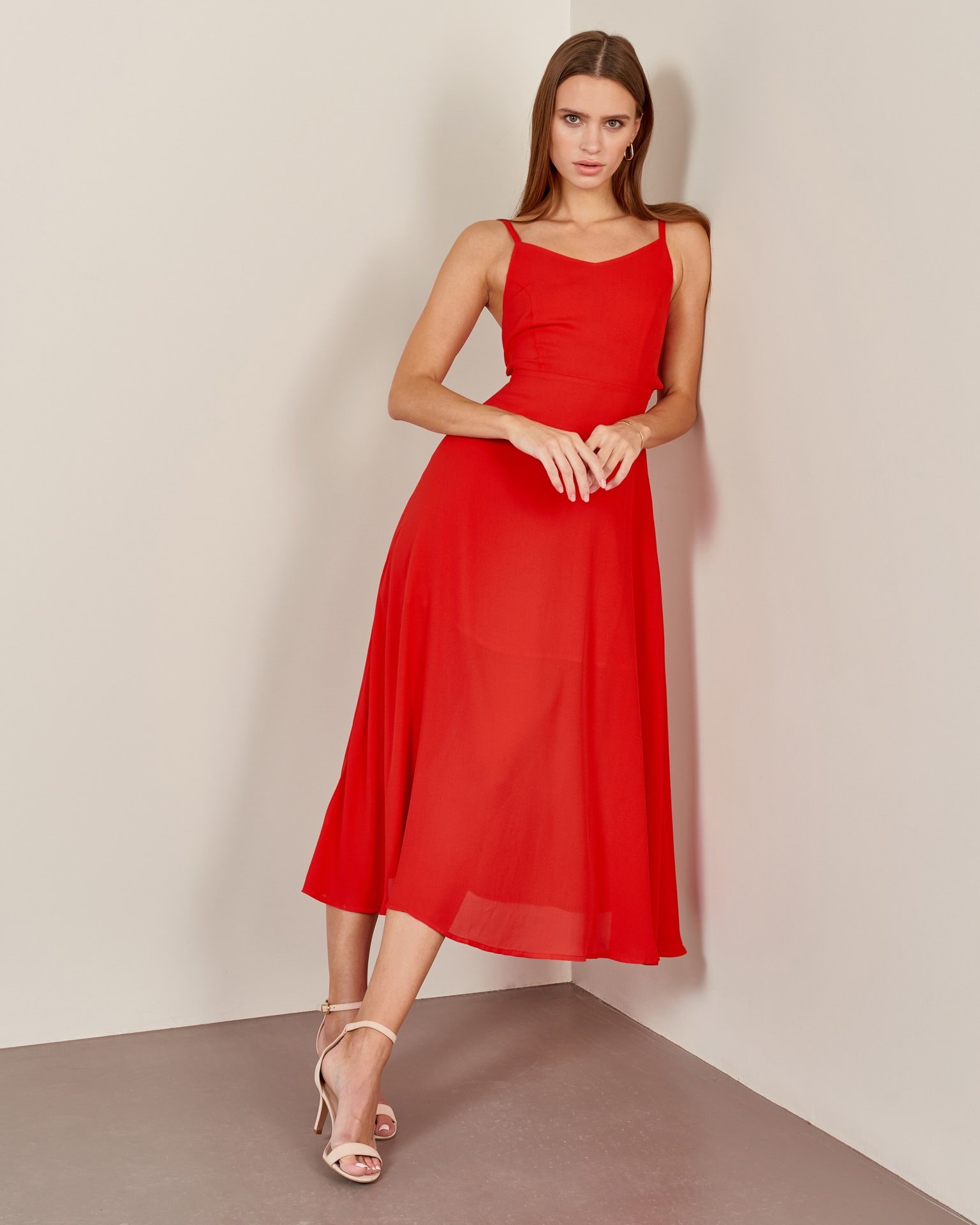 Slip dress, Red