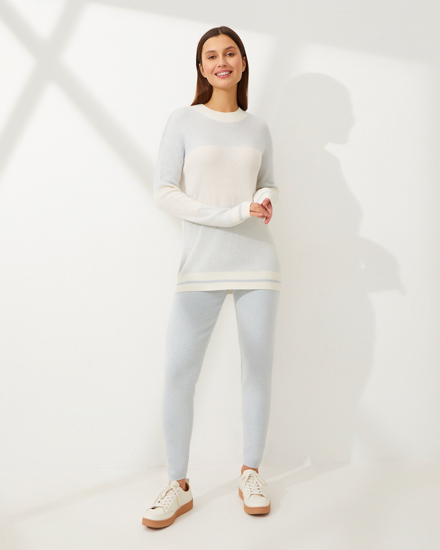 Two-tone trouser suit, Blue — photo 4