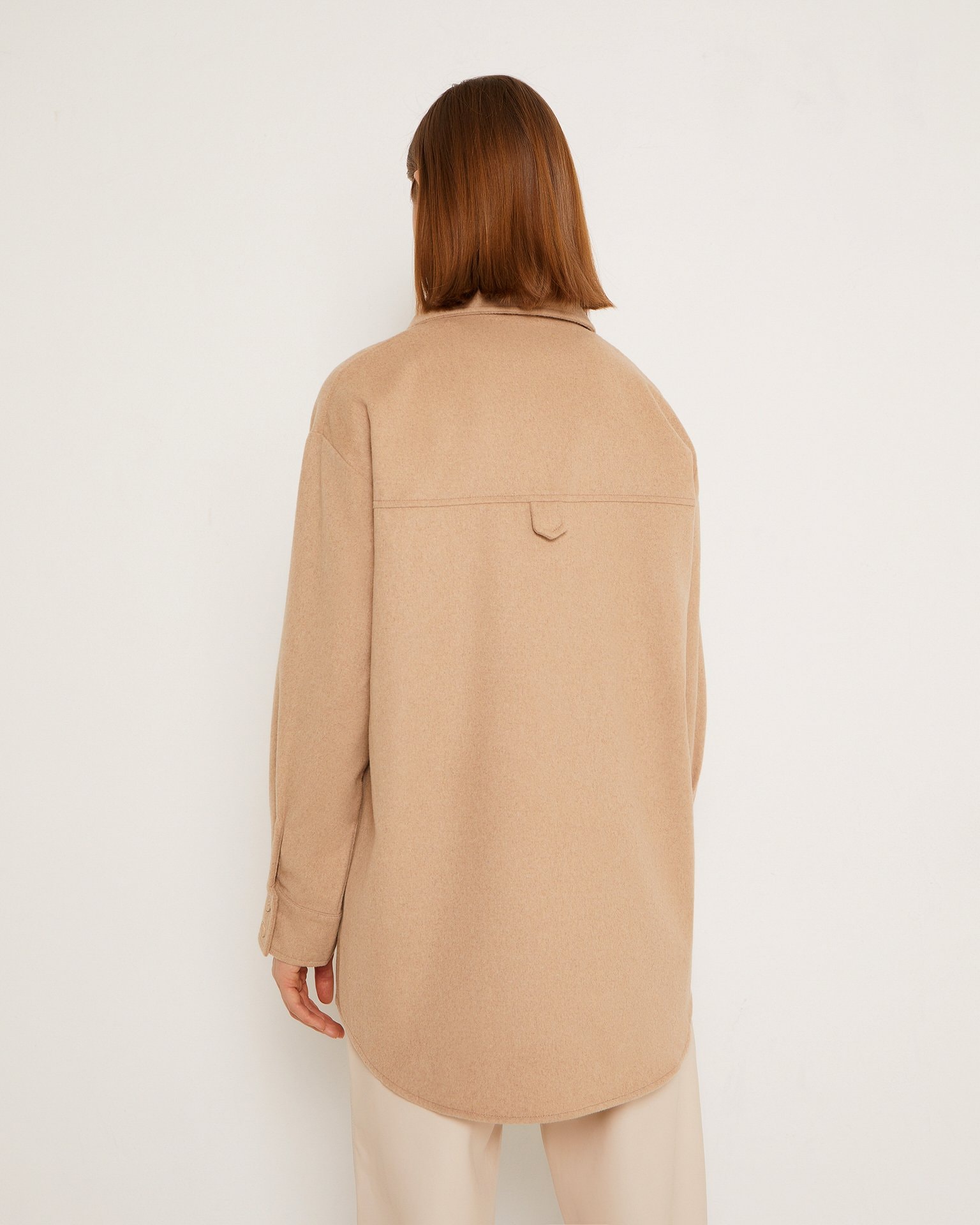 Shirt with patch pockets, Brown — photo 4