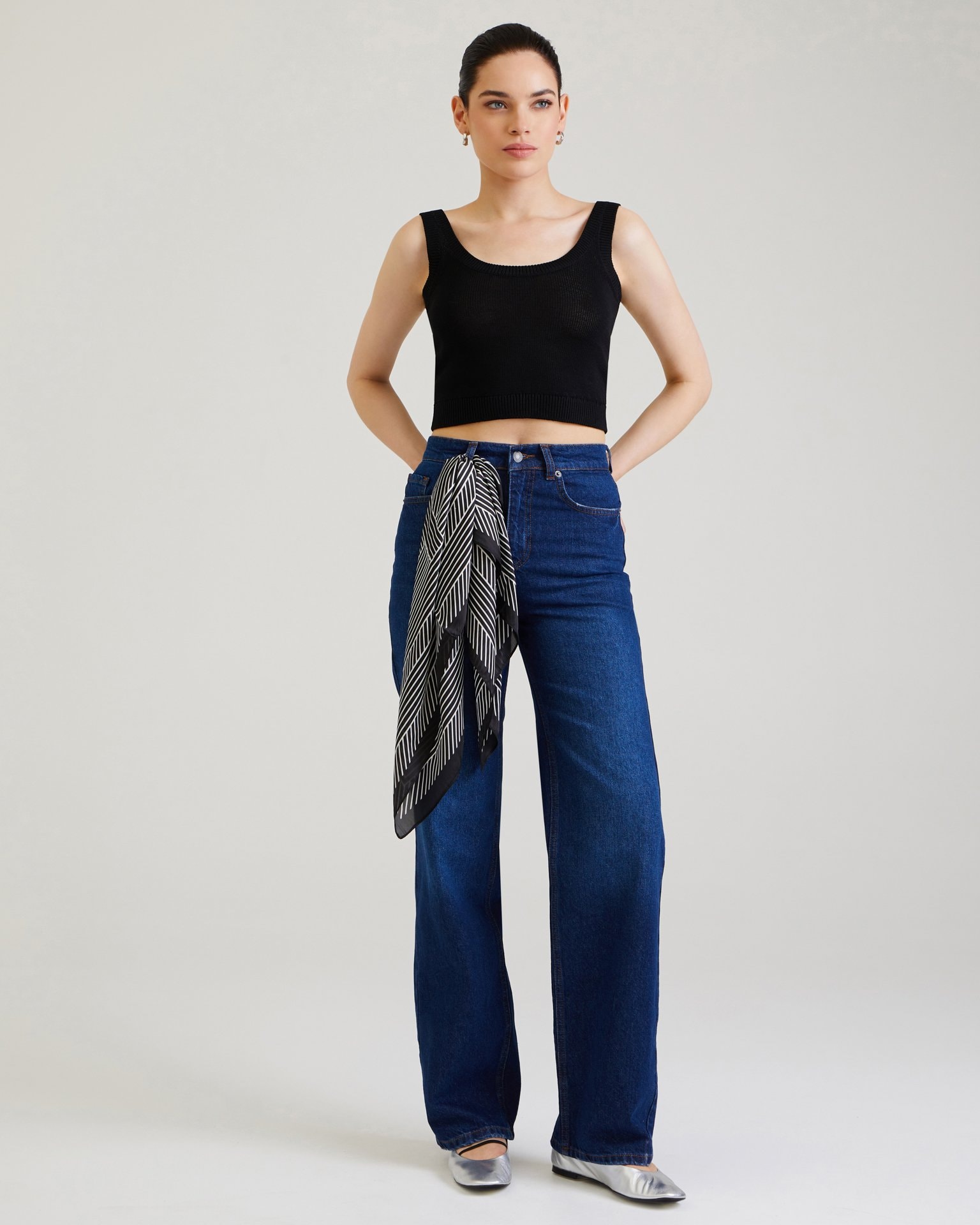 Navy blue jeans, Blue — photo 3