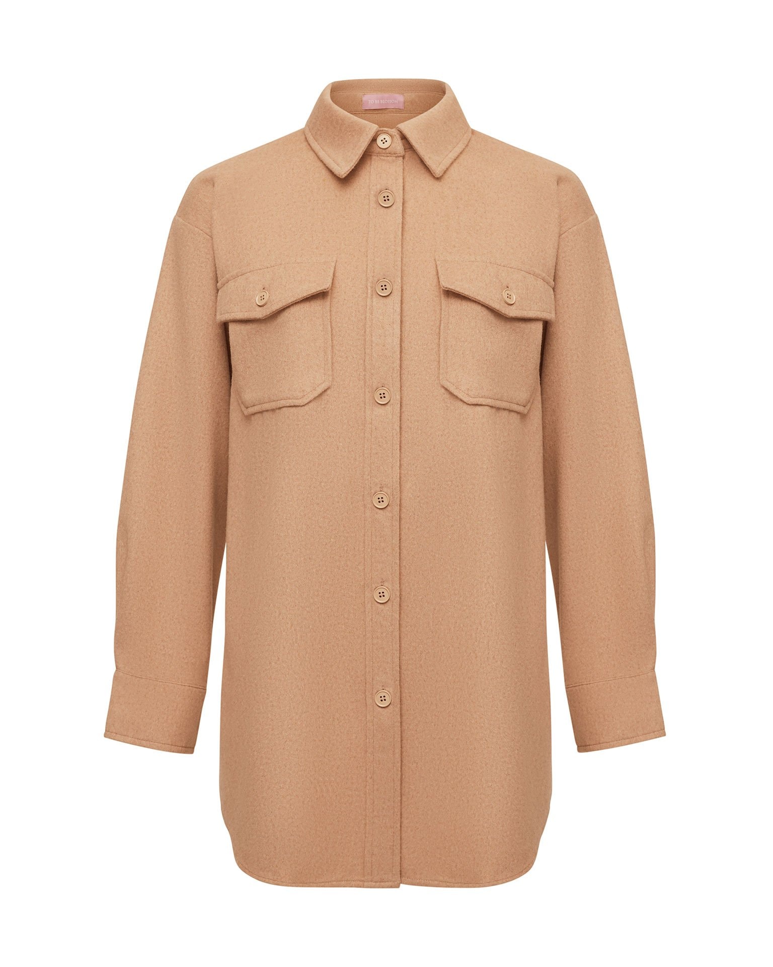 Shirt with patch pockets, Brown