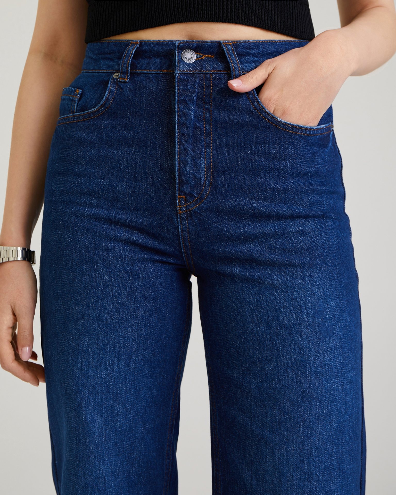 Navy blue jeans, Blue — photo 8