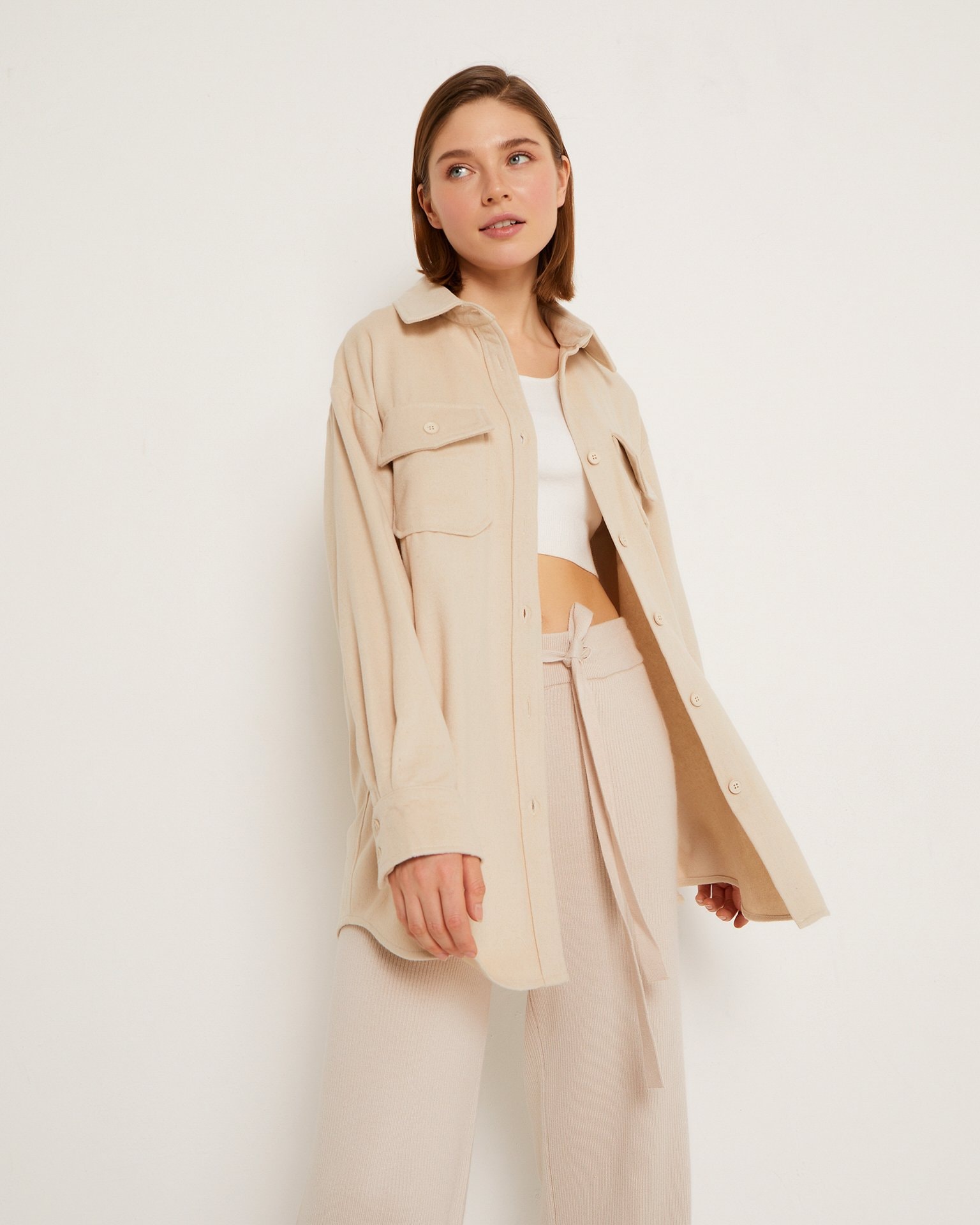 Wool shirt, Beige — photo 4