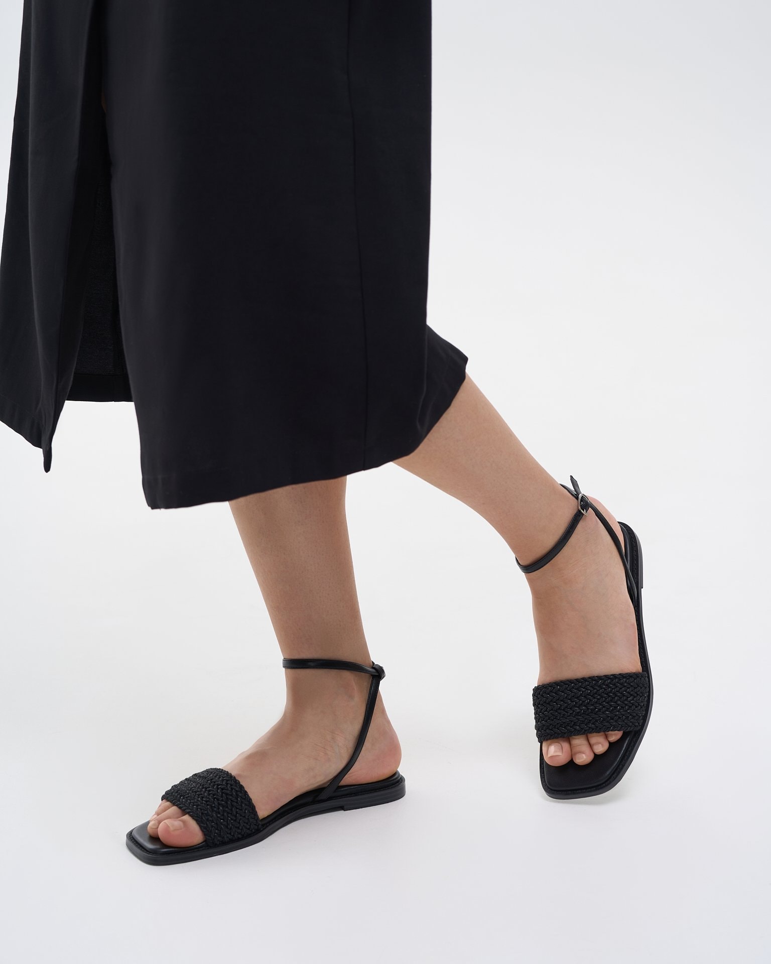 Wrap sandals, Black — photo 4