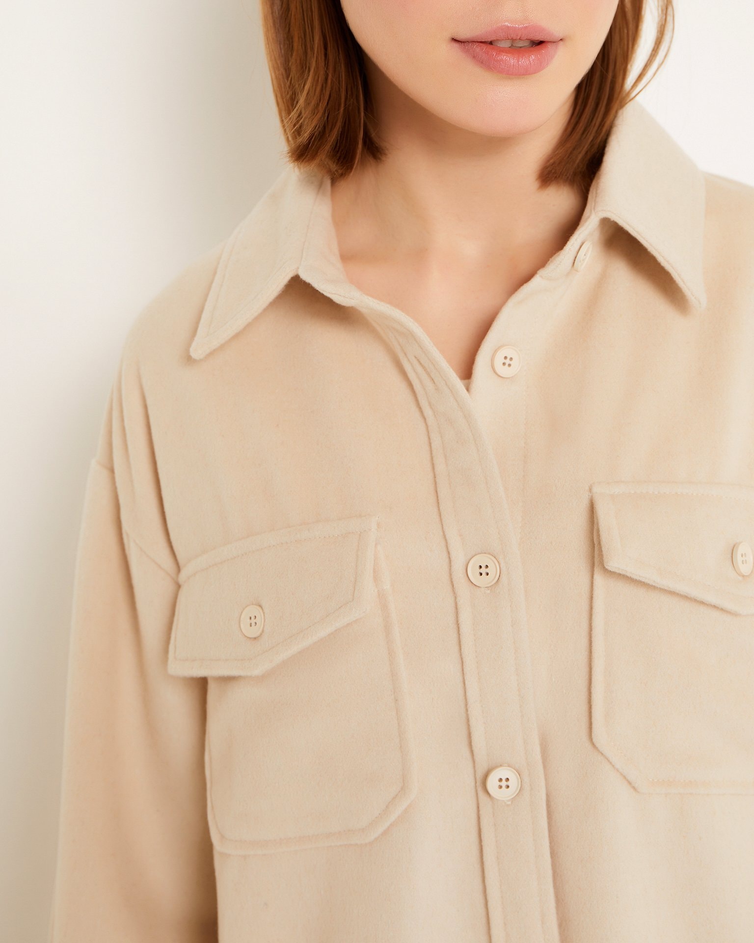 Wool shirt, Beige — photo 7