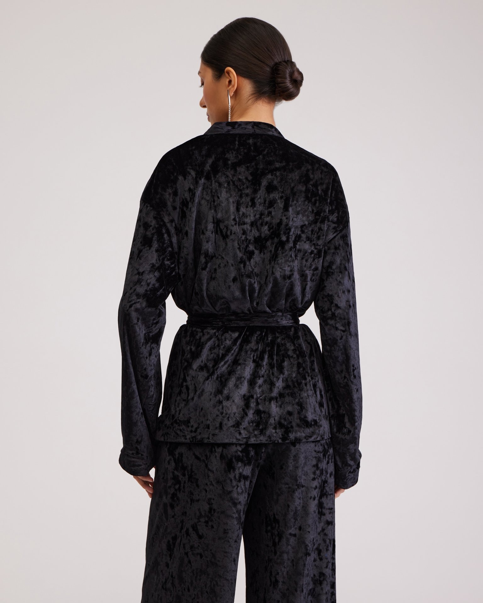 Velvet Kimono, Black — photo 4