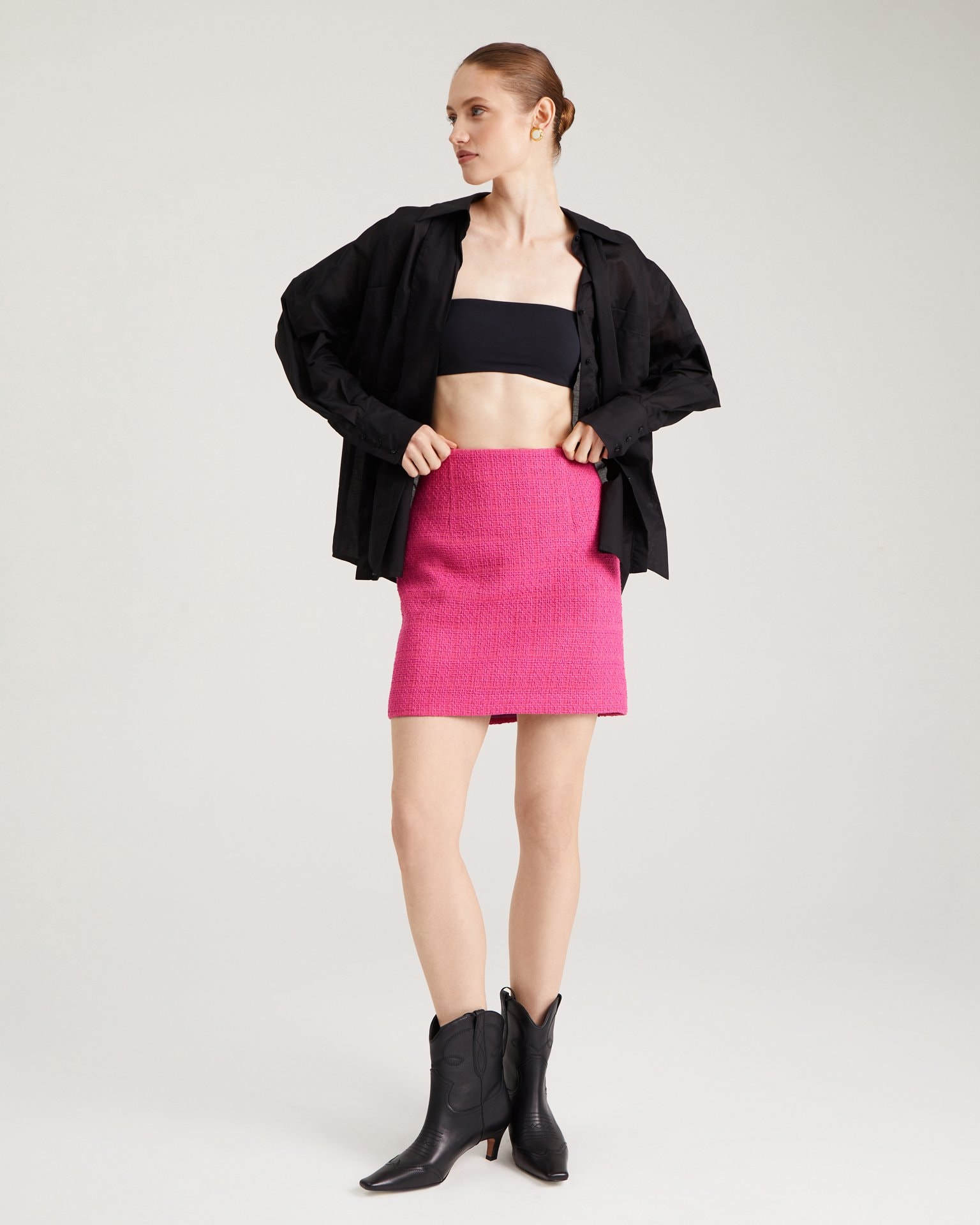Blouse with a Bow, Black — photo 8