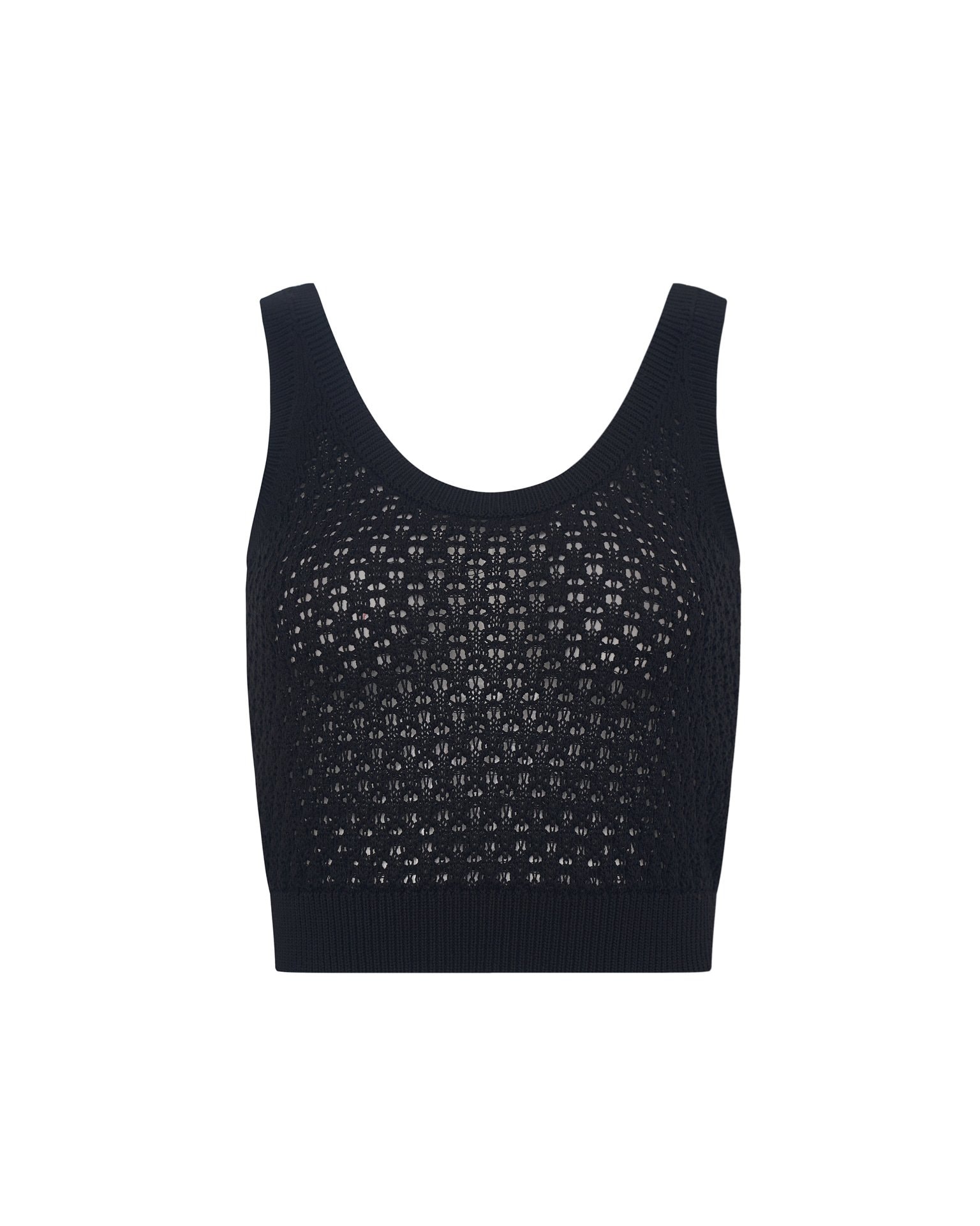 Black Crop Top, Black — photo 7