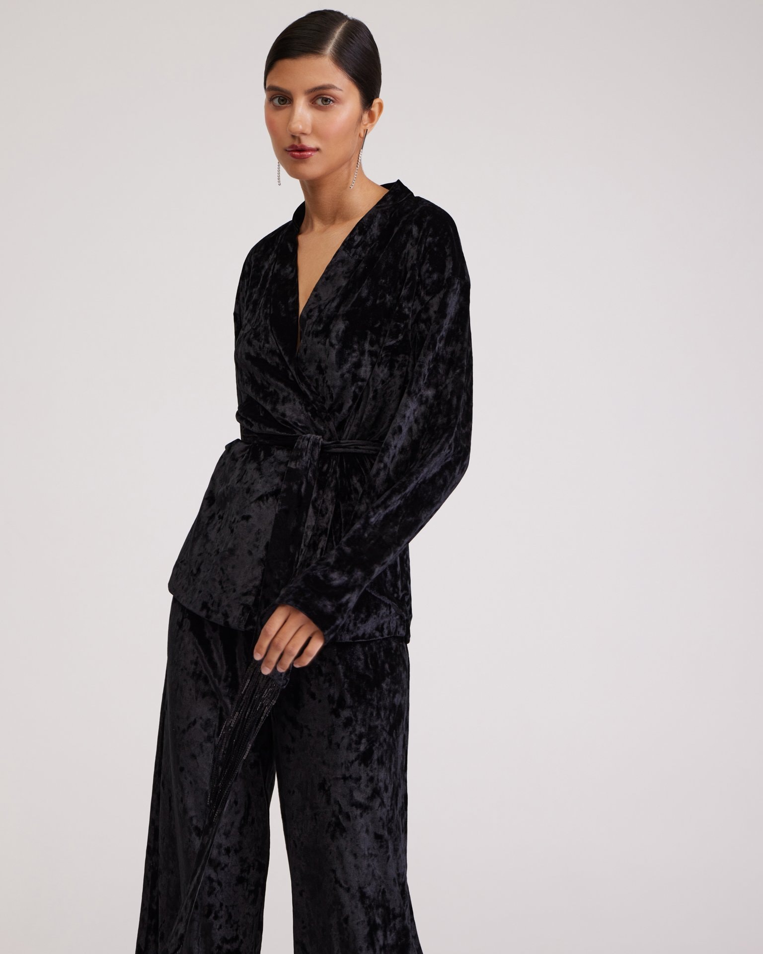 Velvet Kimono, Black — photo 5