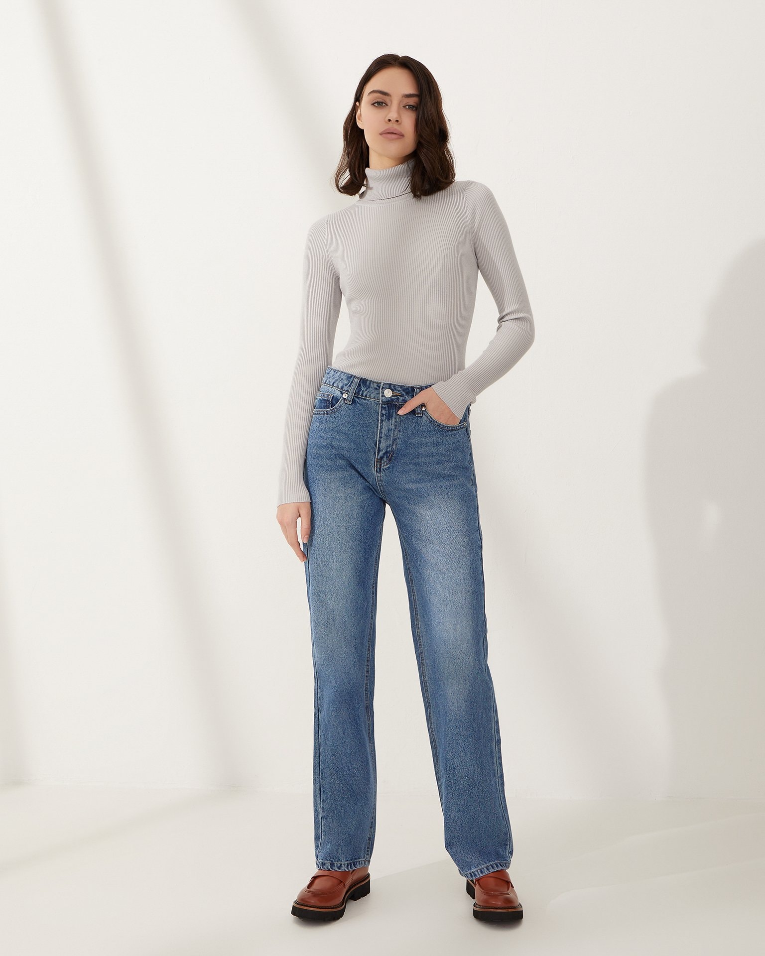 Turtleneck jumper, Grey — photo 3