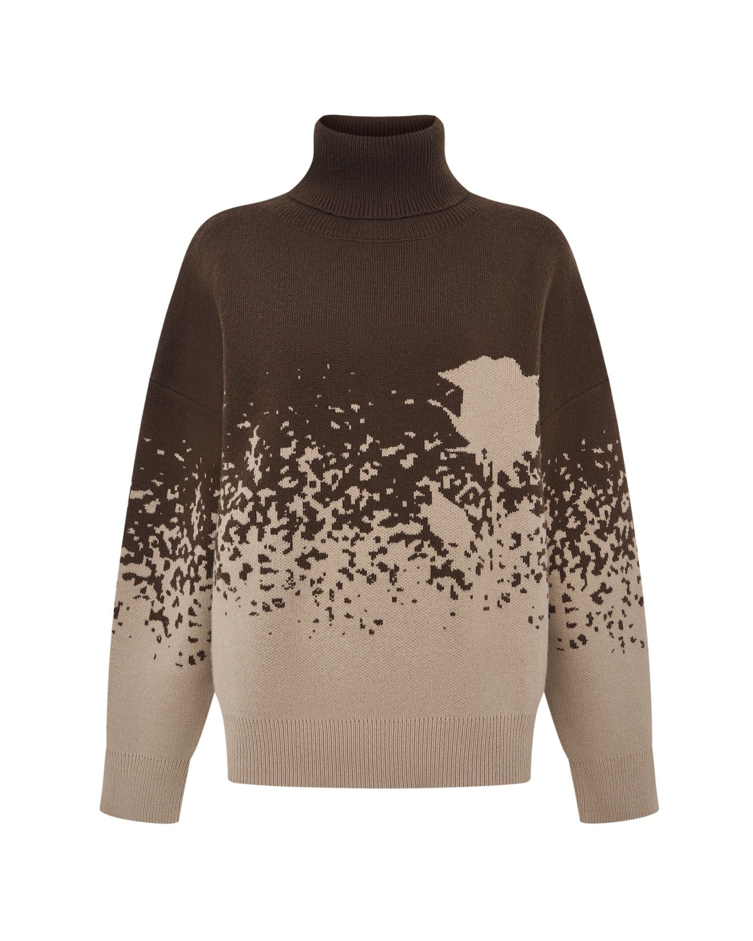 High-neck sweater, Brown — photo 8