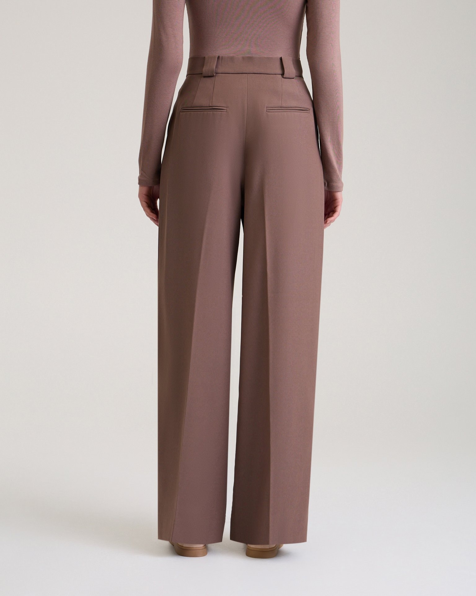 Trousers with decorative pocket in chocolate brown, Brown — photo 2