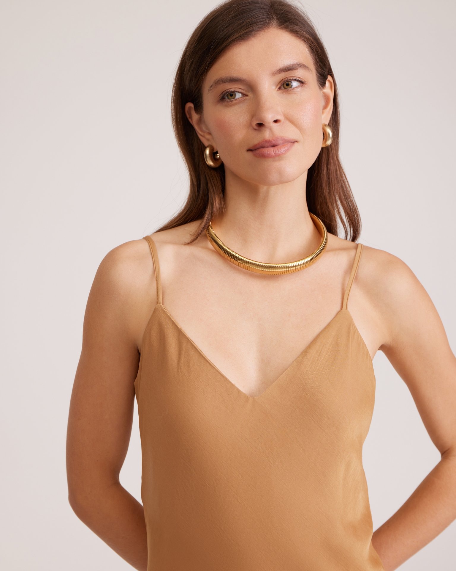 Slip dress, Tobacco — photo 6