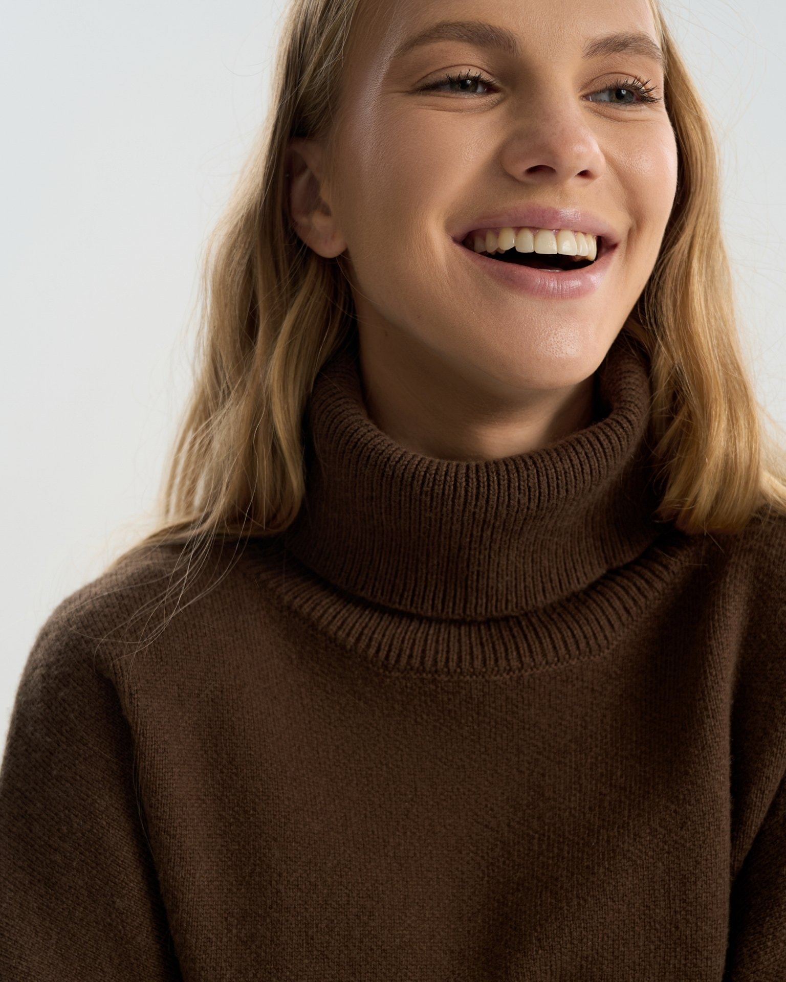 High-neck sweater, Brown — photo 6