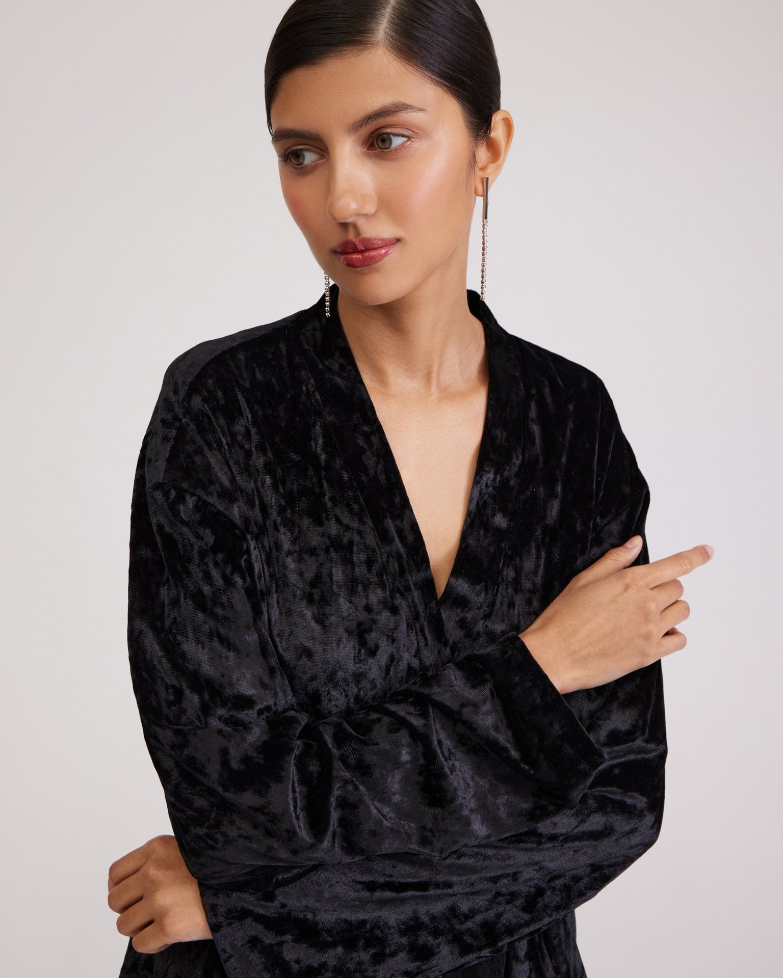 Velvet Kimono, Black — photo 6