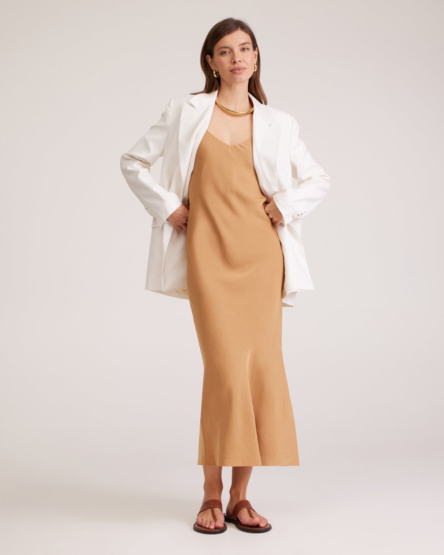Slip dress, Tobacco — photo 4