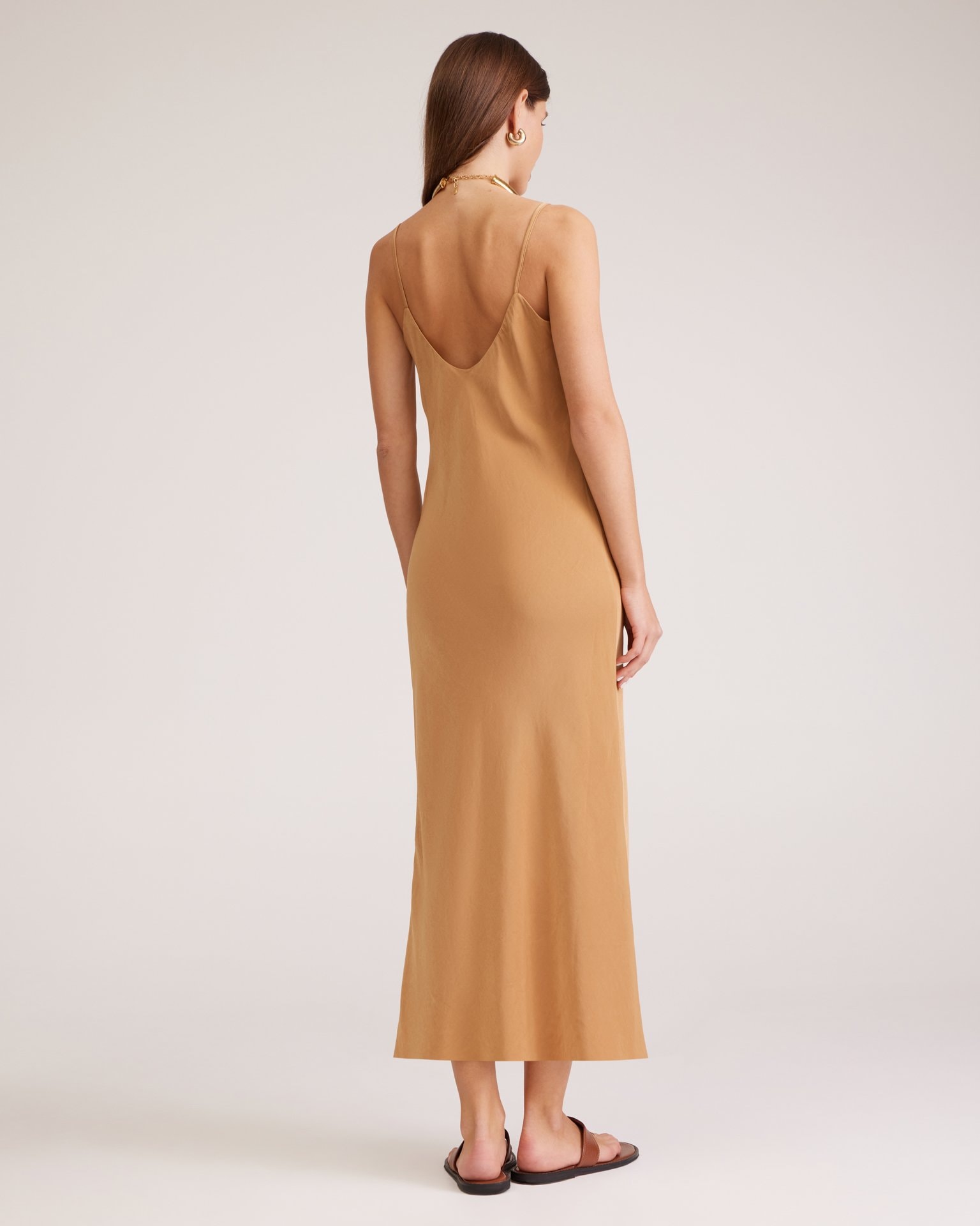 Slip dress, Tobacco — photo 3