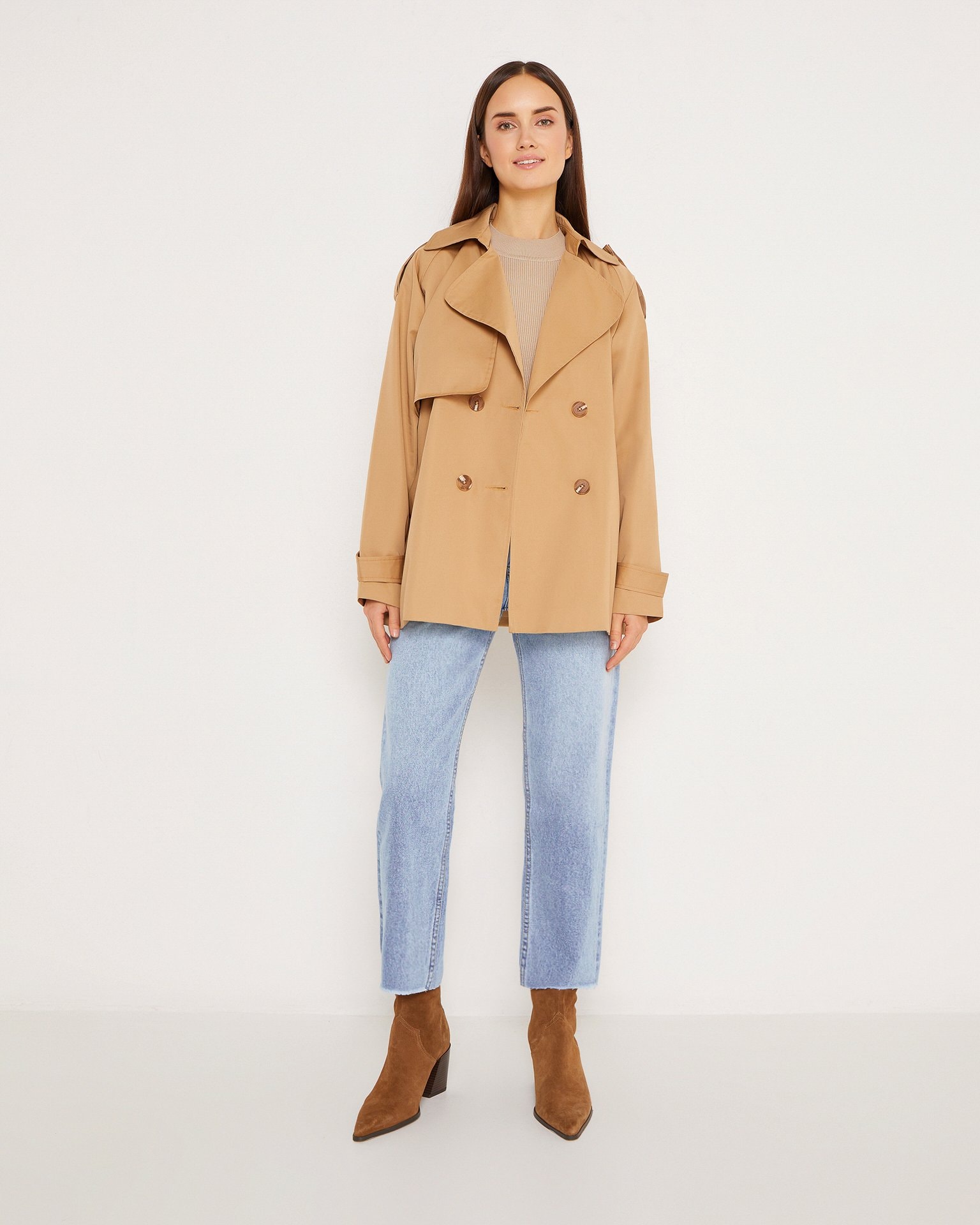 Brown trench coat, Brown — photo 4