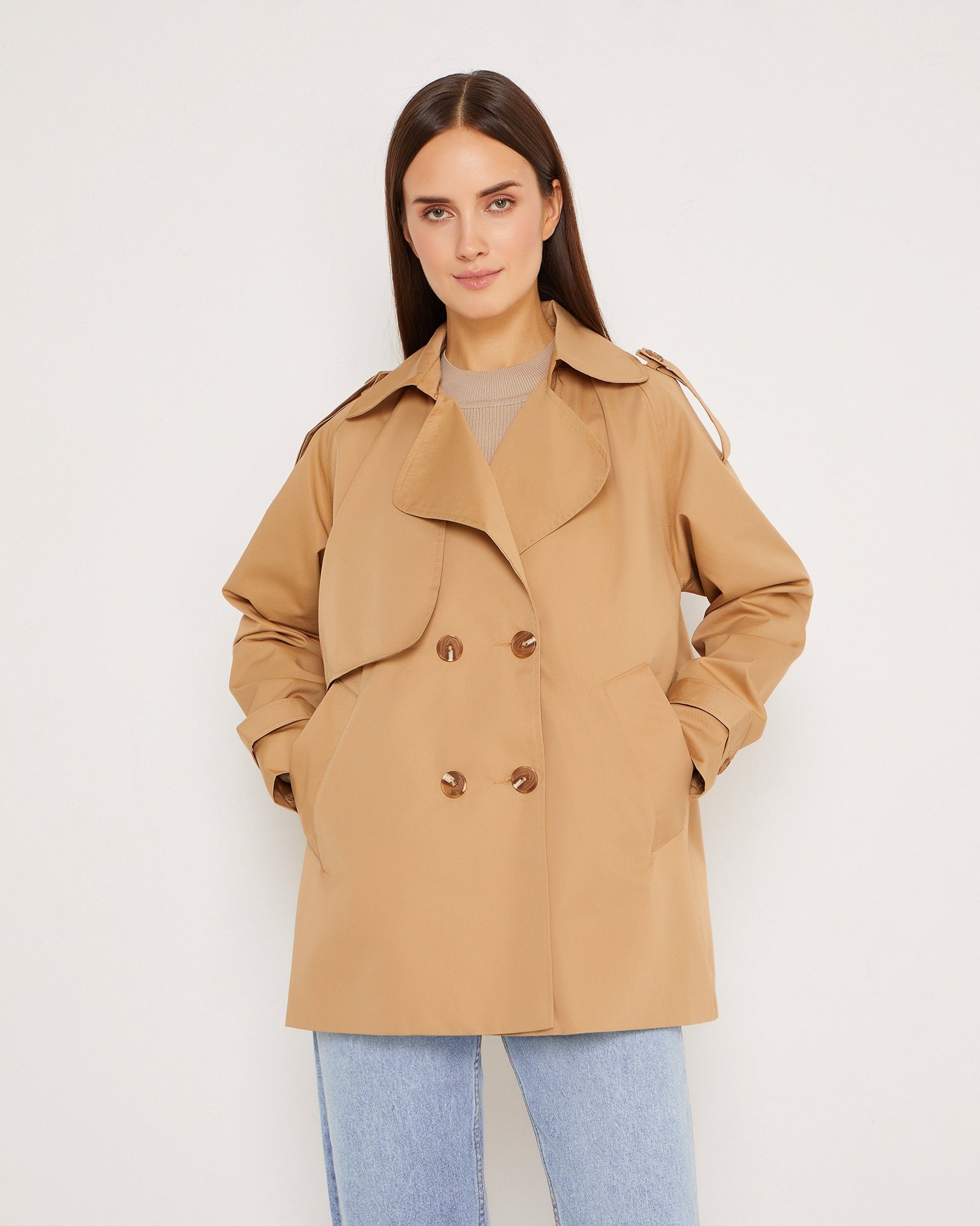 Brown trench coat, Brown — photo 5