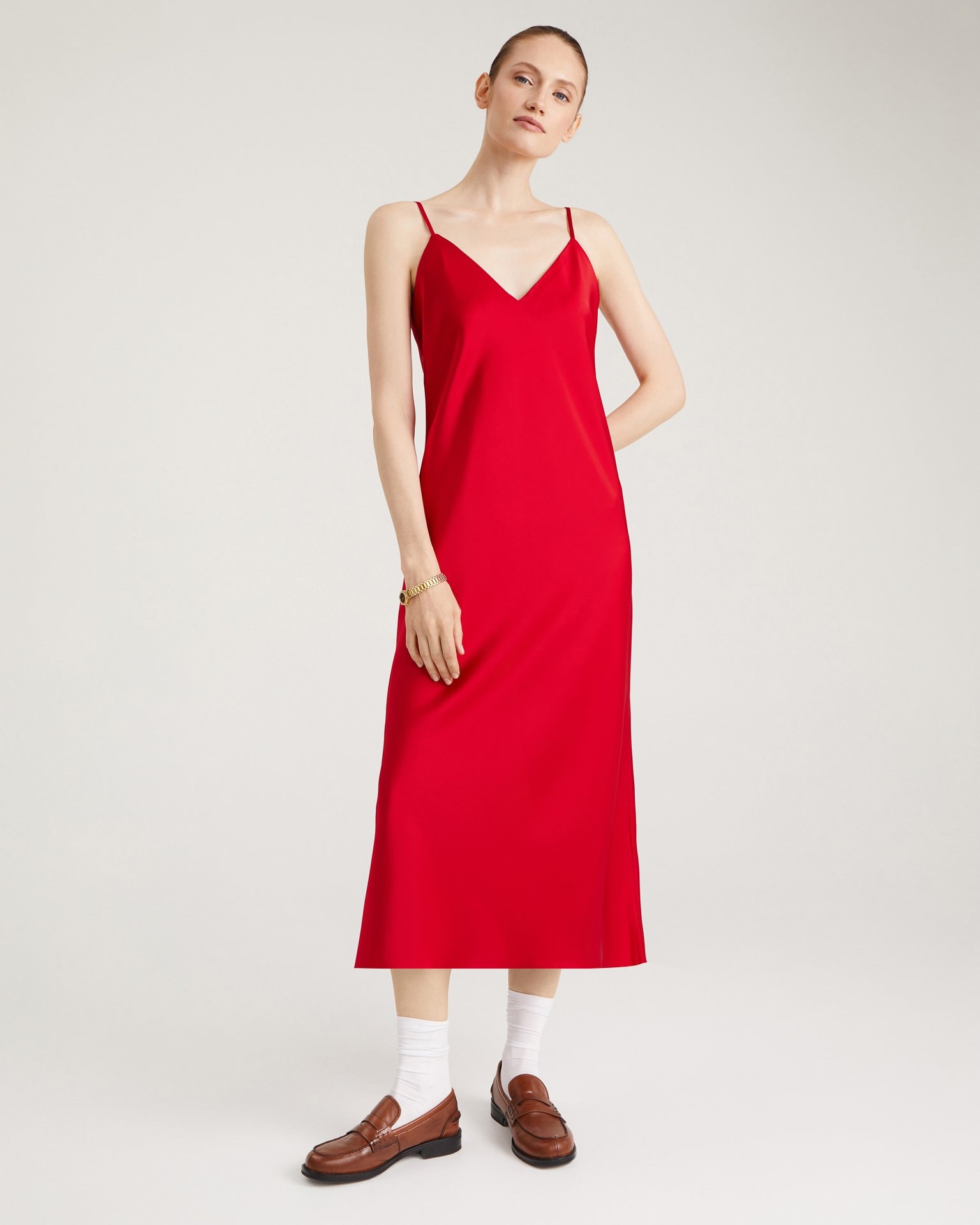 Slip Dress, Red — photo 3
