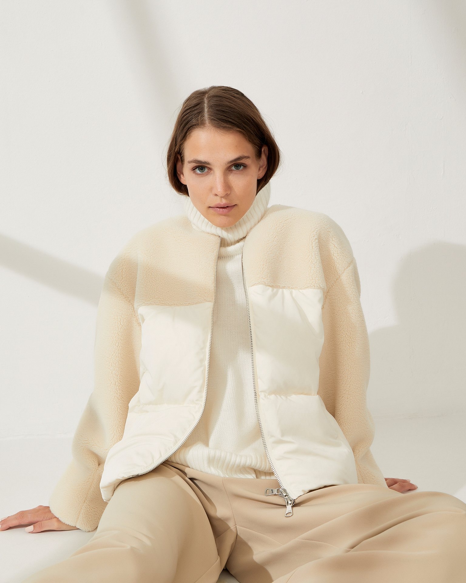 Two-Tone Jacket, Milky