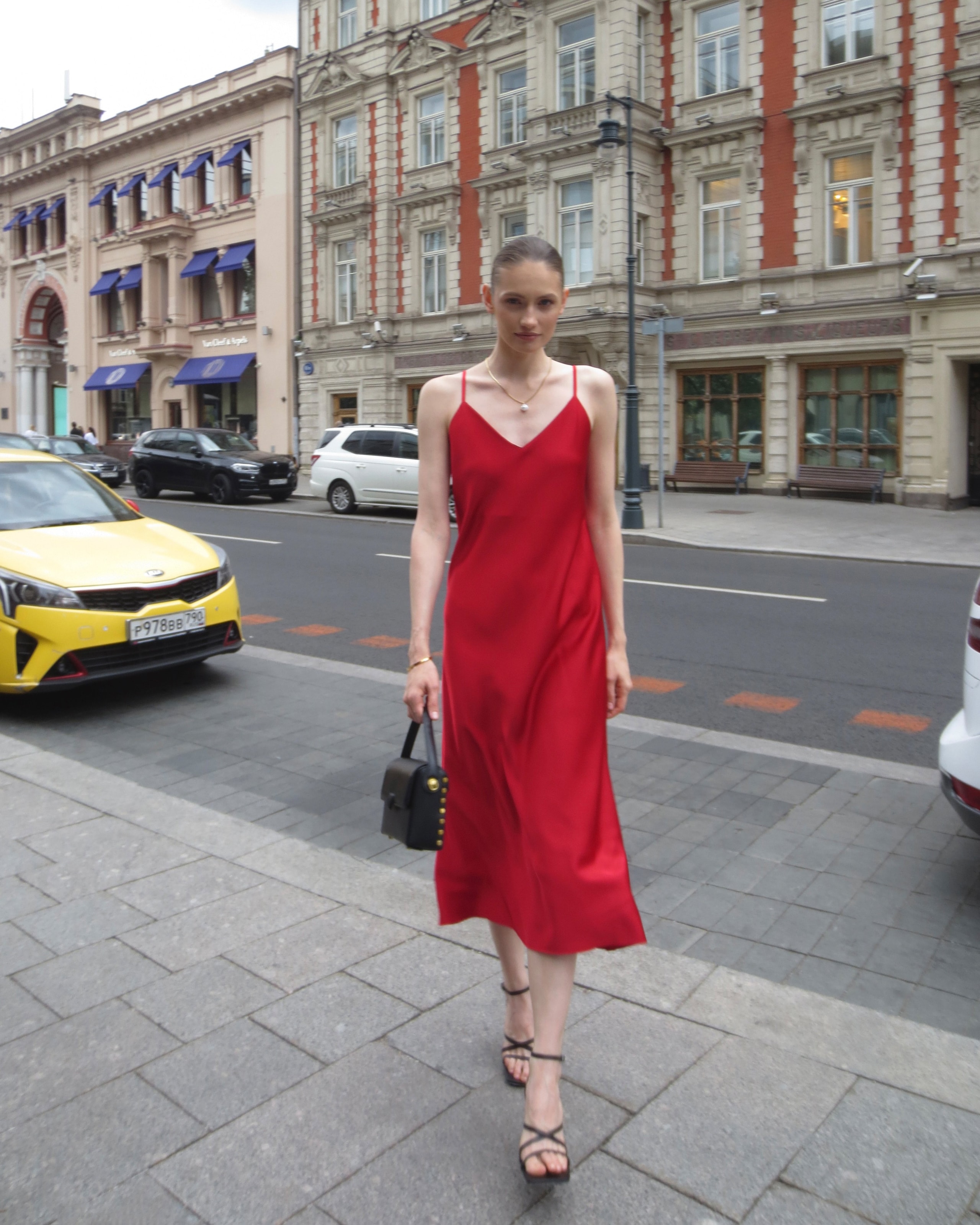 Slip Dress, Red
