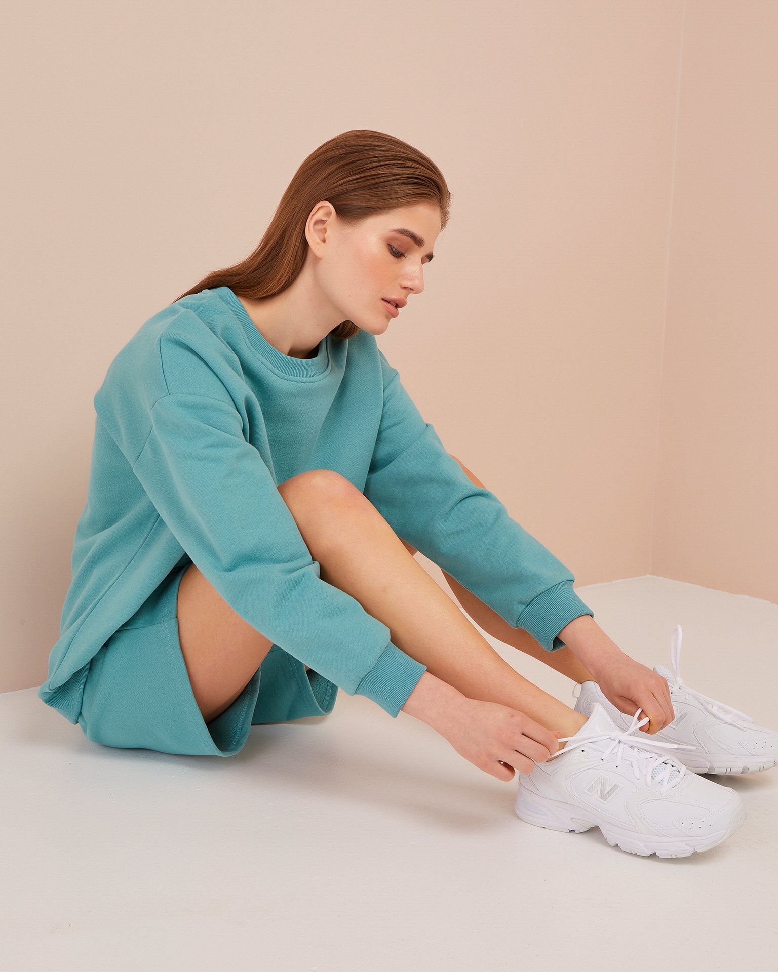 Sporty Shorts Set, Turquoise — photo 3