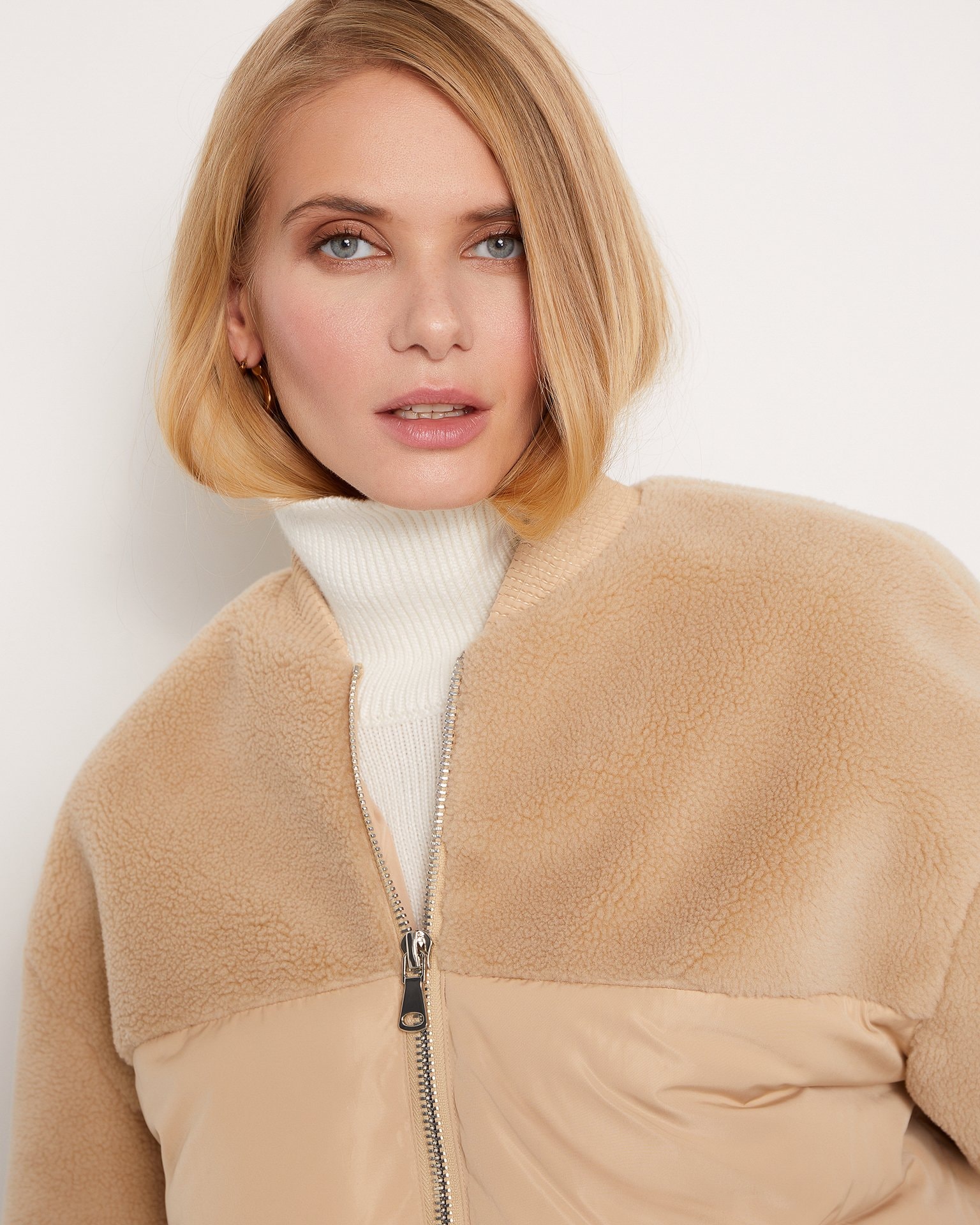 Short bomber jacket, Brown — photo 6